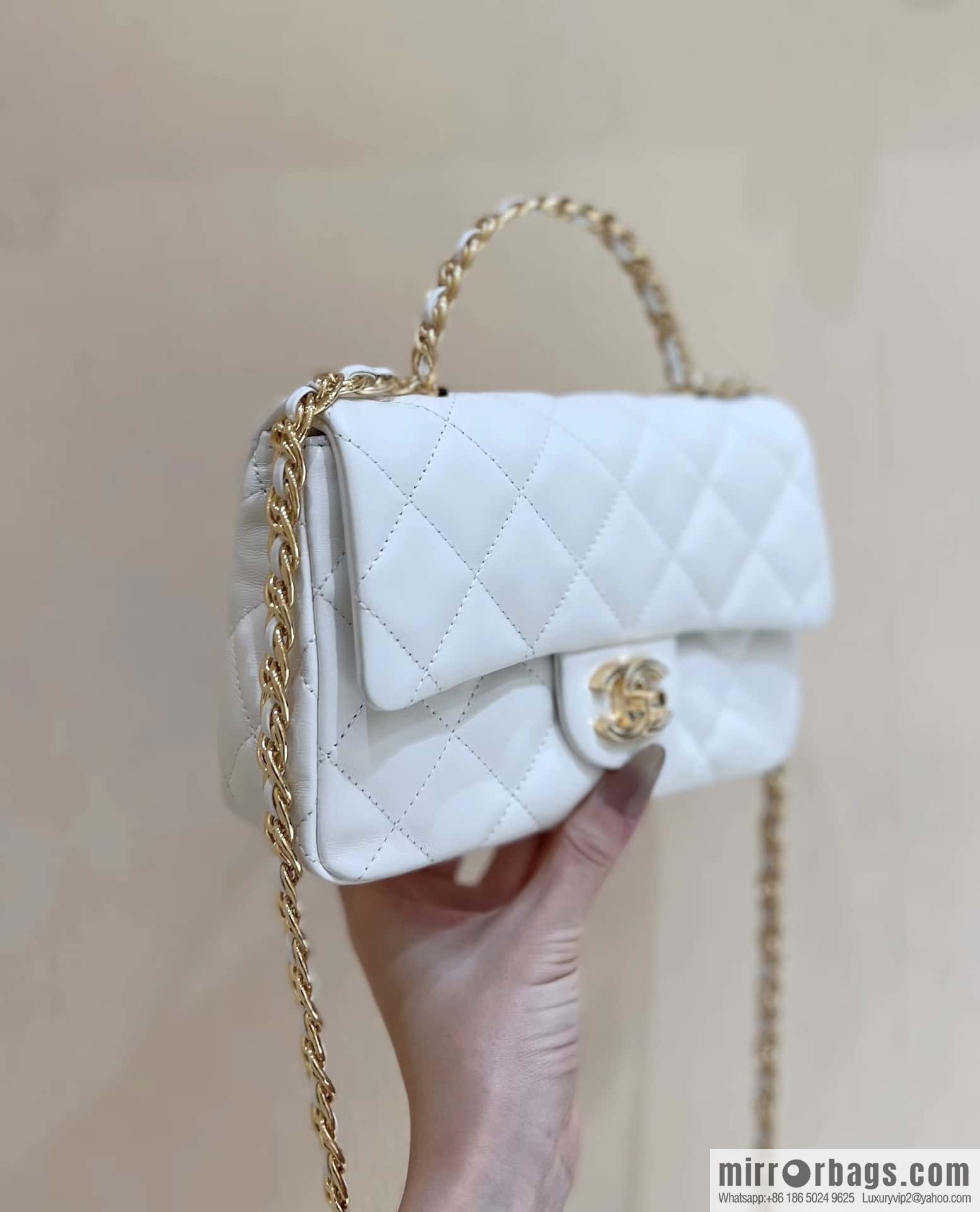 CHANEL 23S spring/summer series CF handle mini AS4023 white