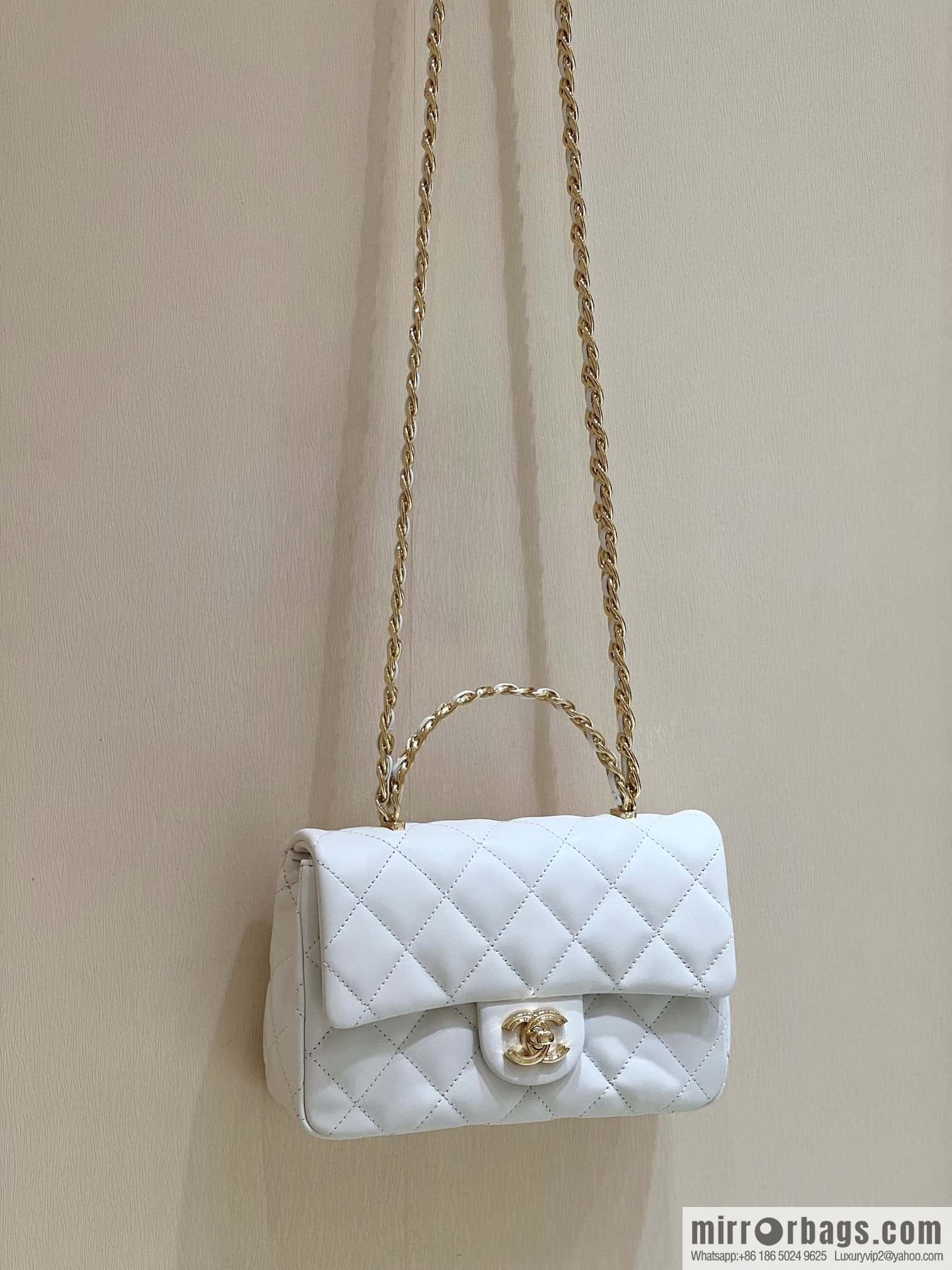 CHANEL 23S spring/summer series CF handle mini AS4023 white