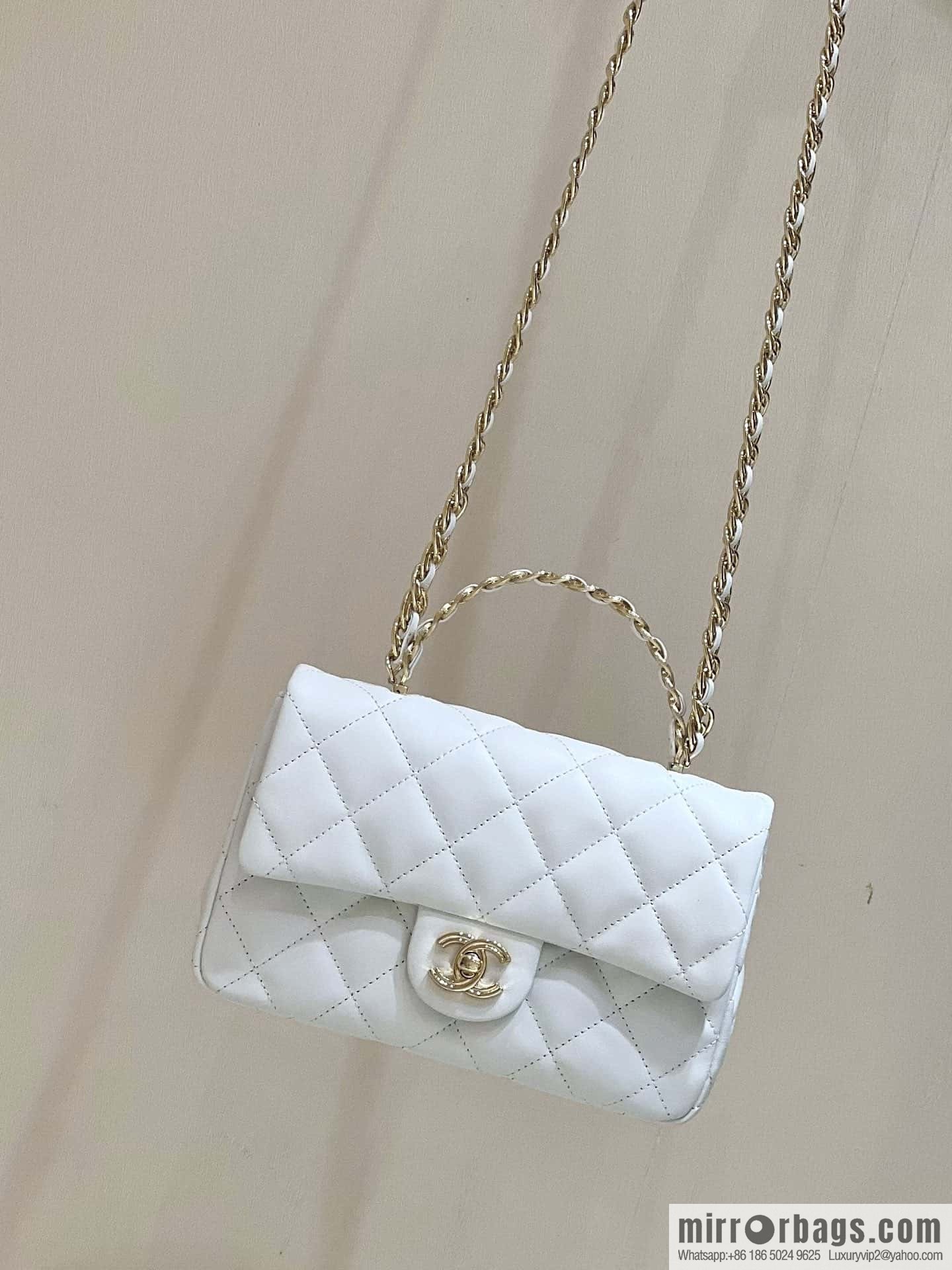 CHANEL 23S spring/summer series CF handle mini AS4023 white