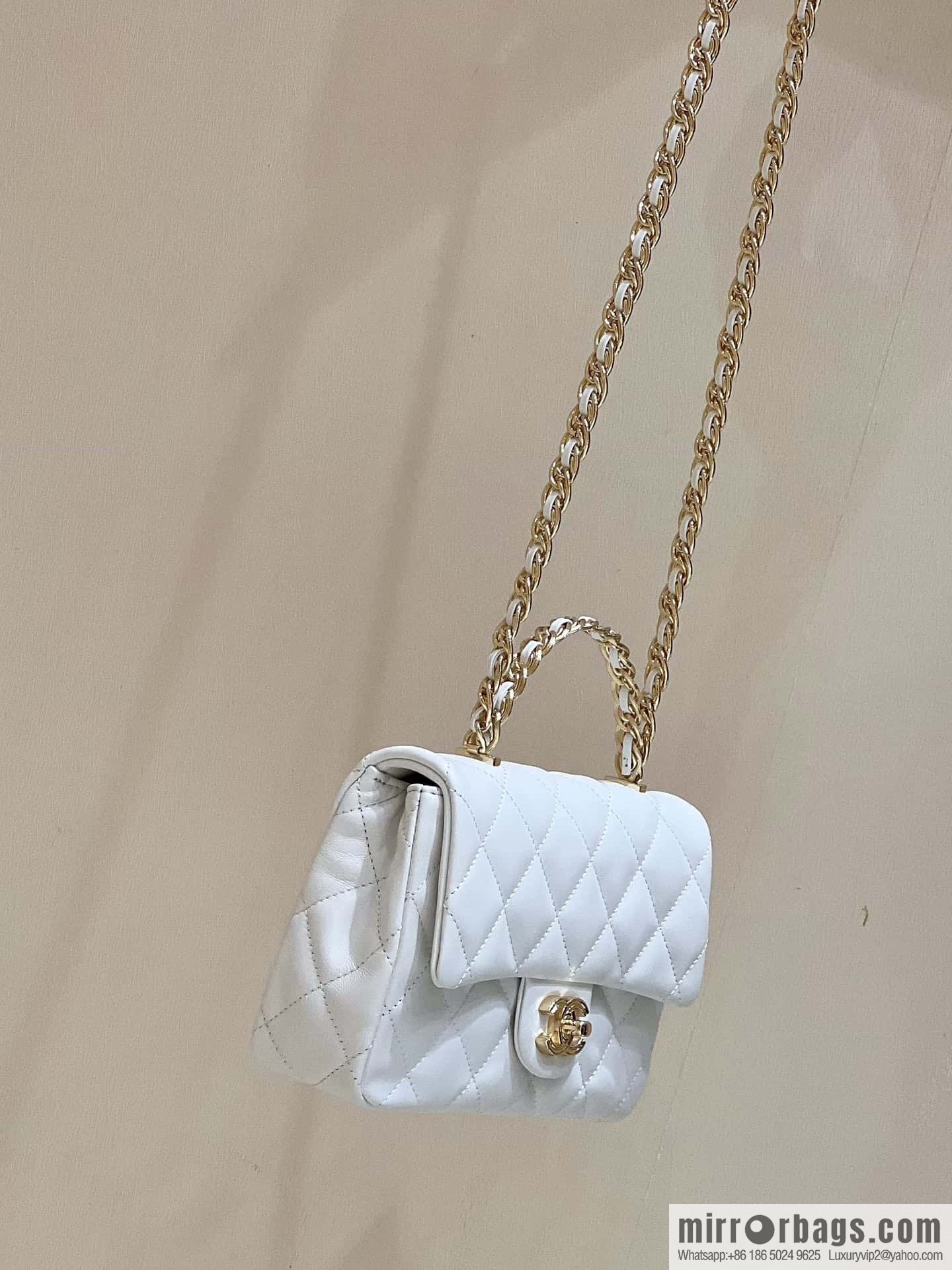 CHANEL 23S spring/summer series CF handle mini AS4023 white