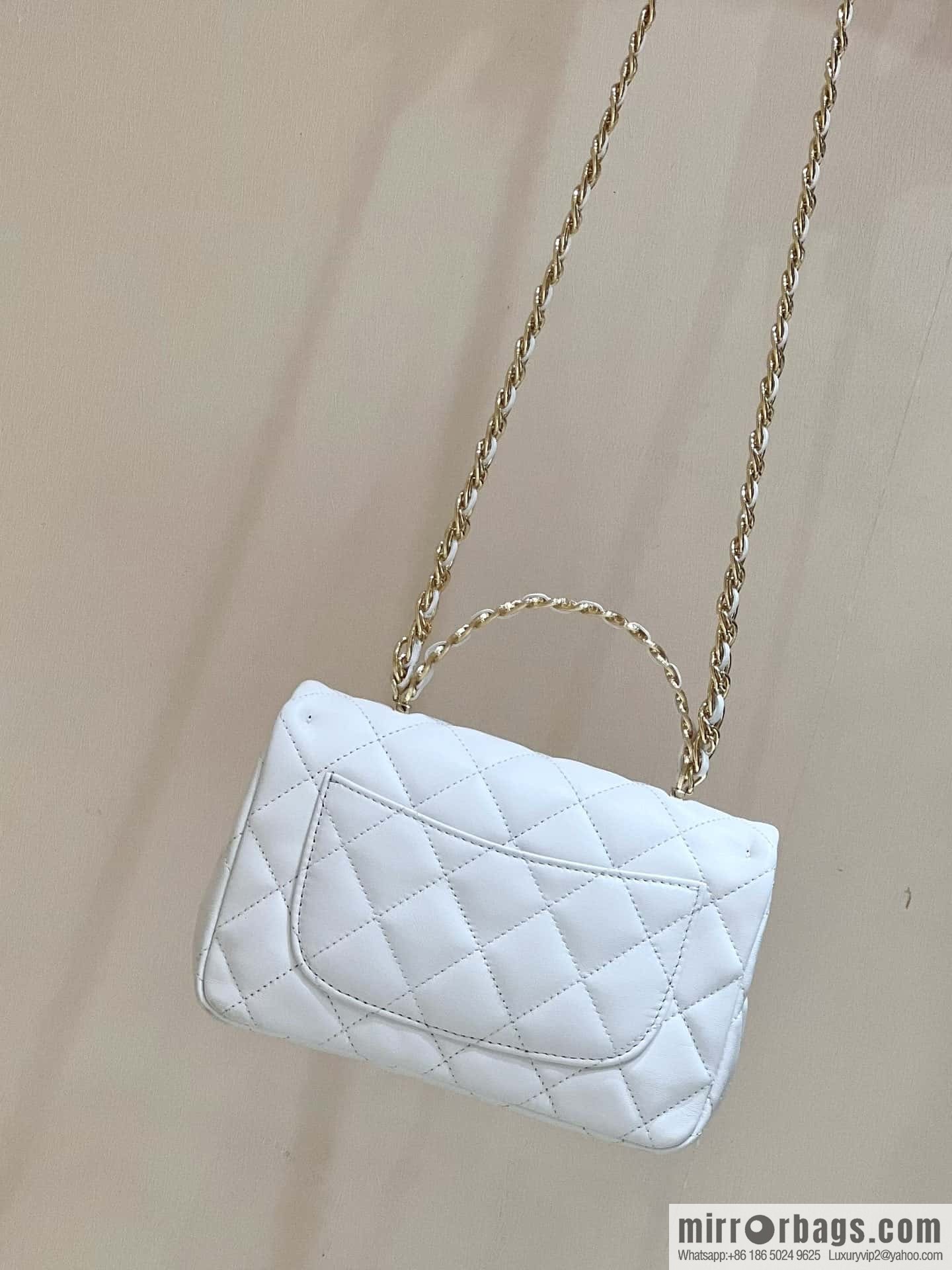CHANEL 23S spring/summer series CF handle mini AS4023 white