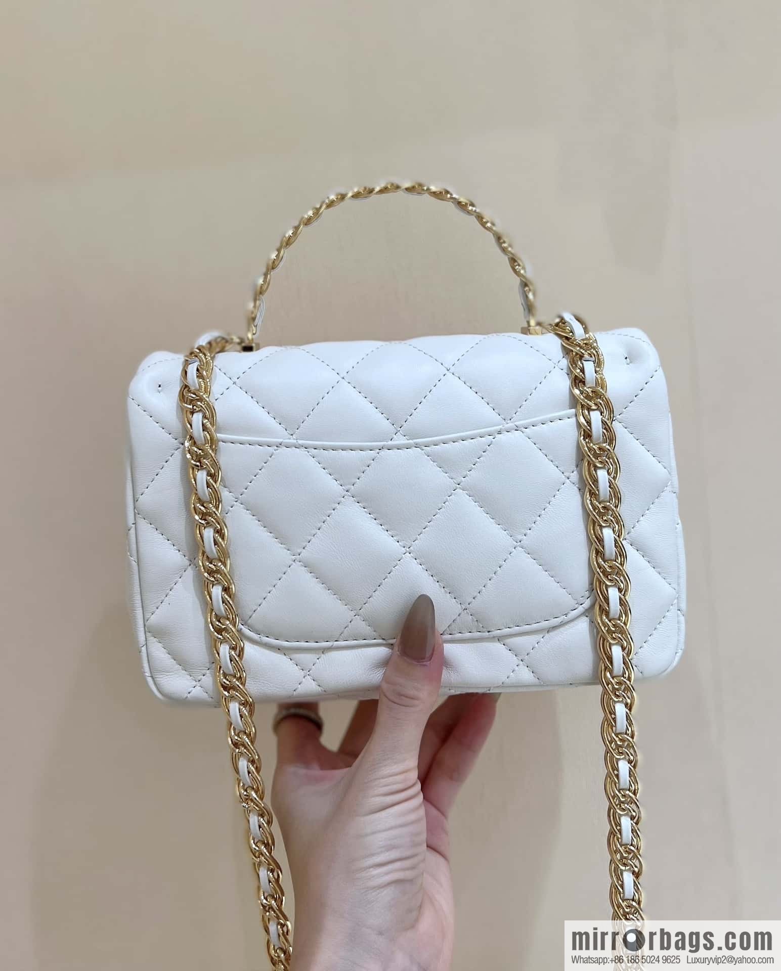 CHANEL 23S spring/summer series CF handle mini AS4023 white