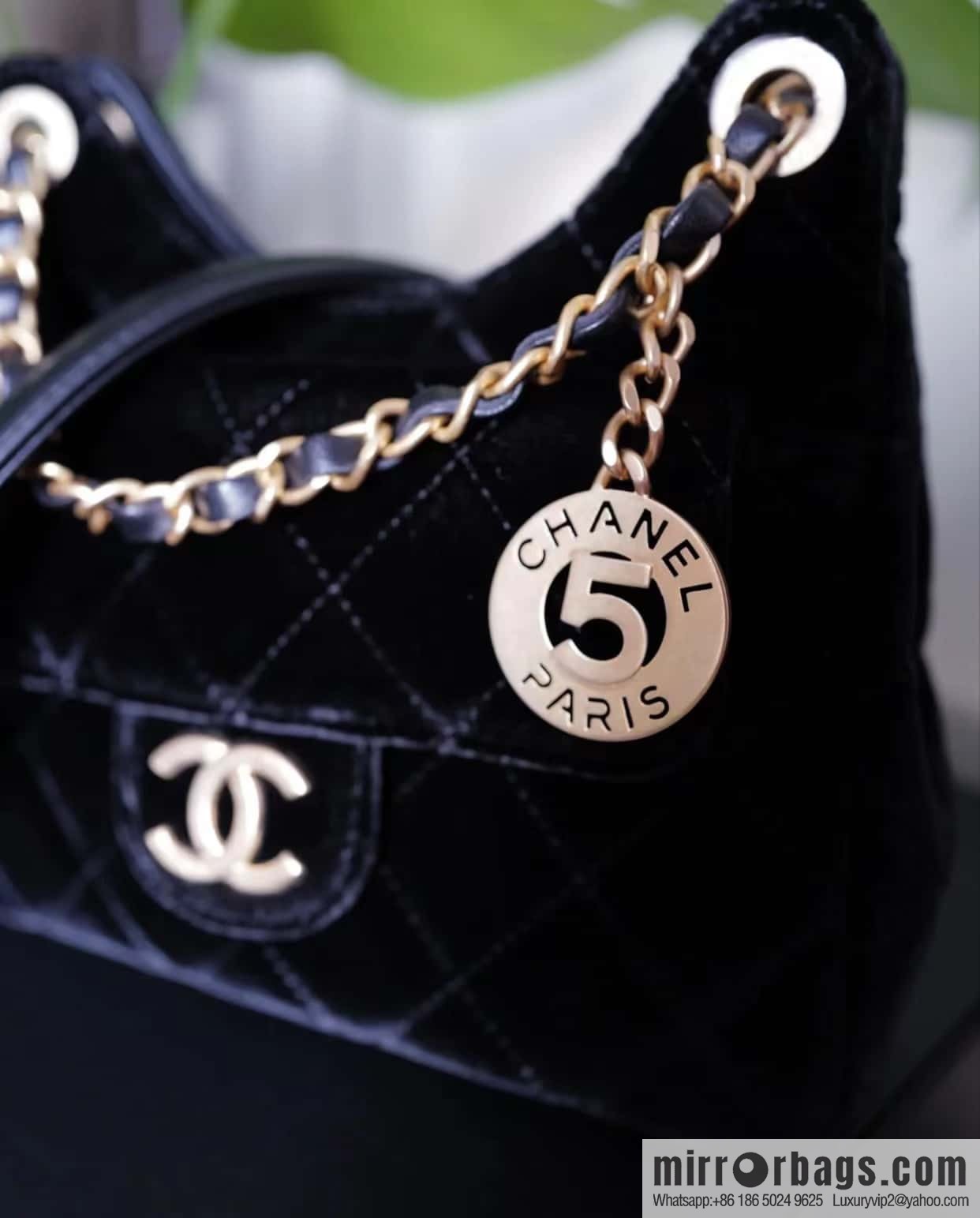 CHANEL 23B Velvet Tmall Genie AS4323 black
