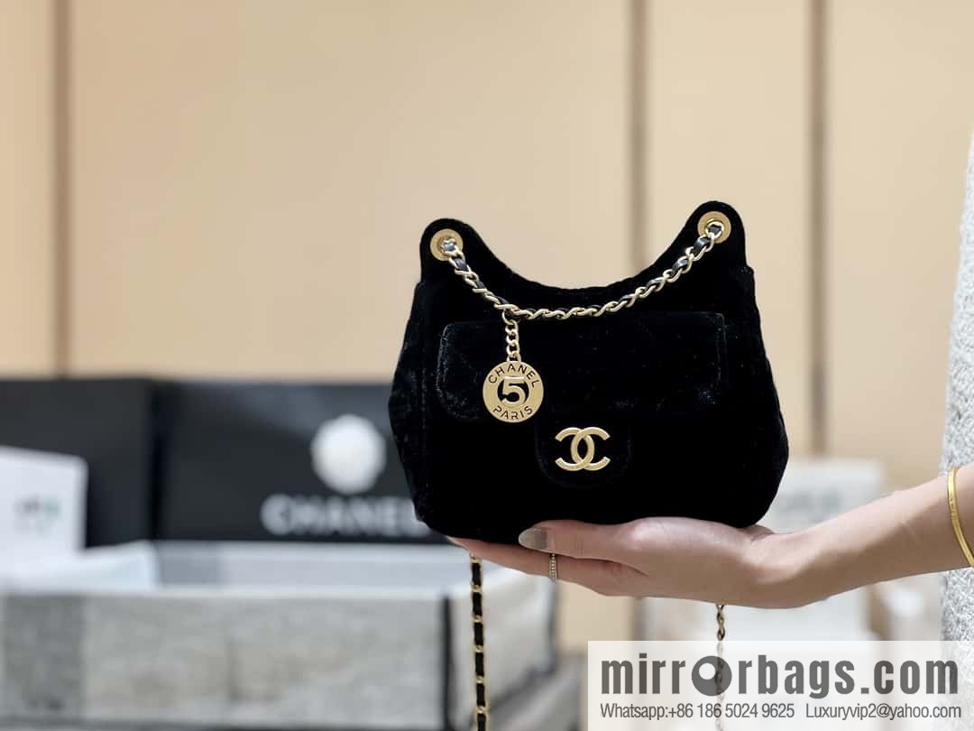 CHANEL 23B Velvet Tmall Genie AS4323 black