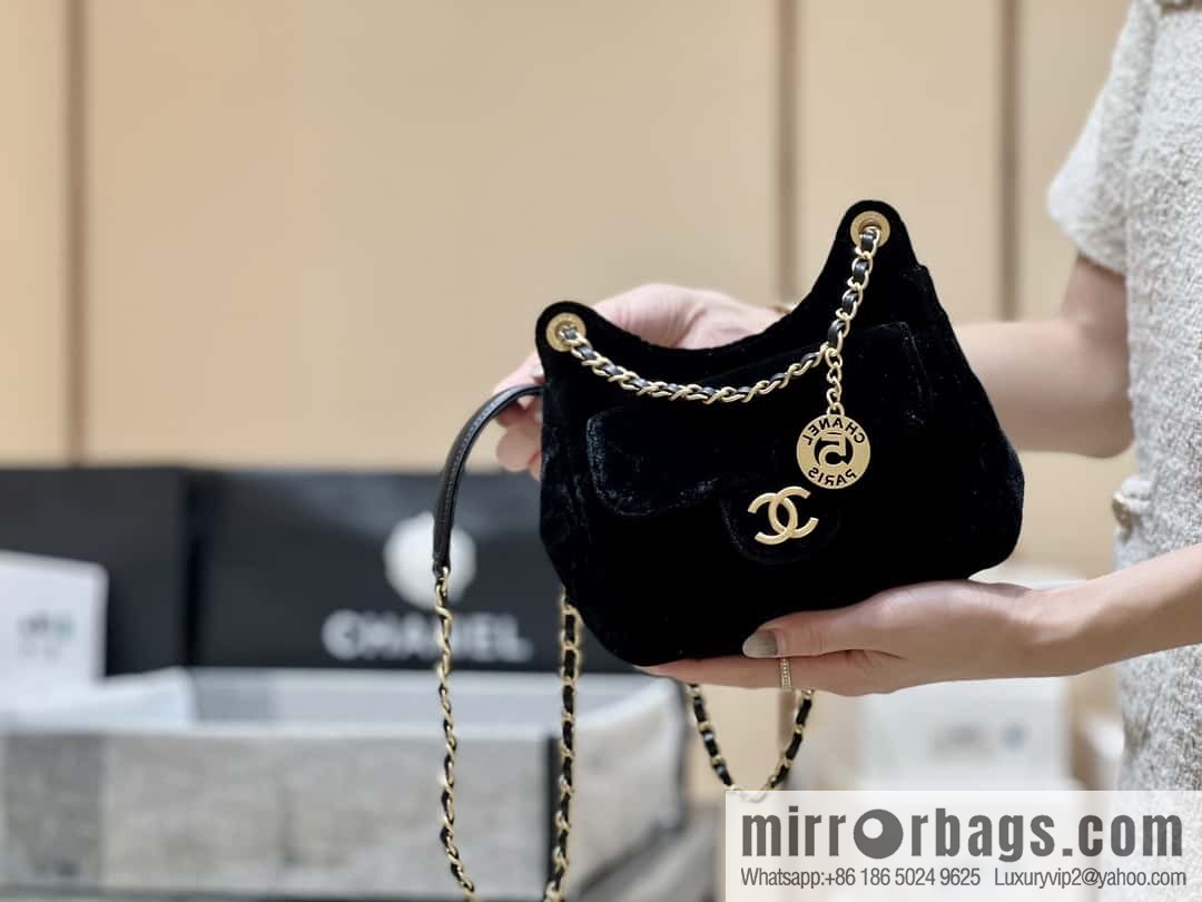 CHANEL 23B Velvet Tmall Genie AS4323 black