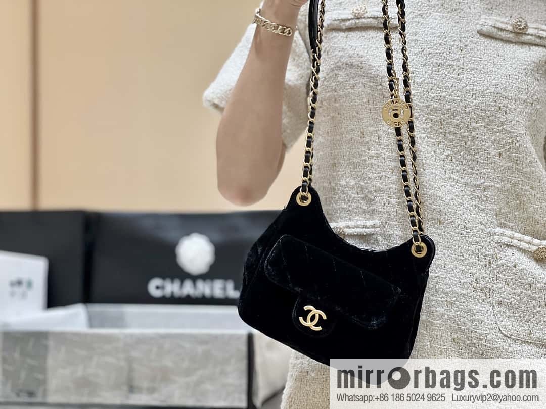 CHANEL 23B Velvet Tmall Genie AS4323 black