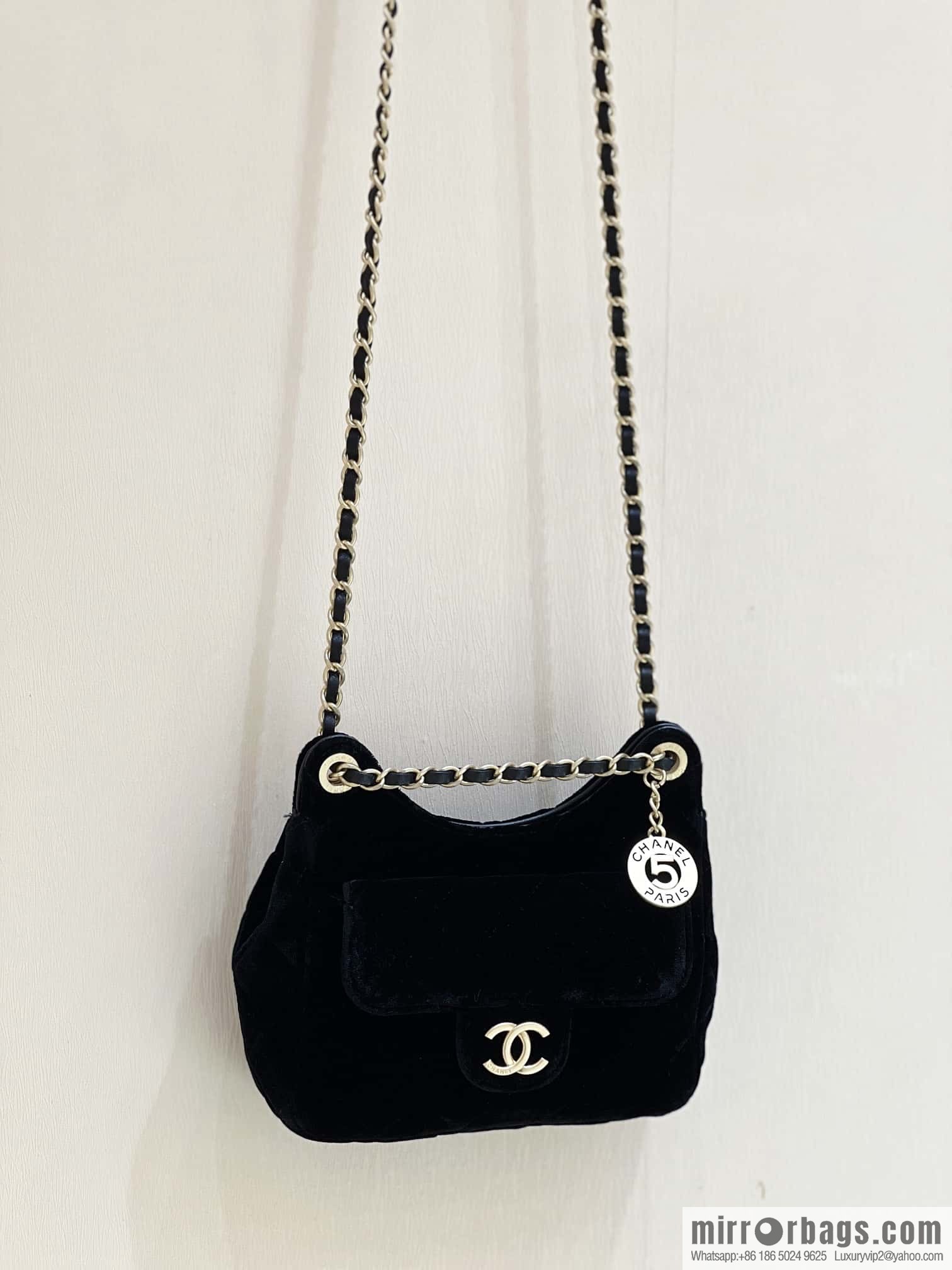 CHANEL 23B Velvet Tmall Genie AS4323 black