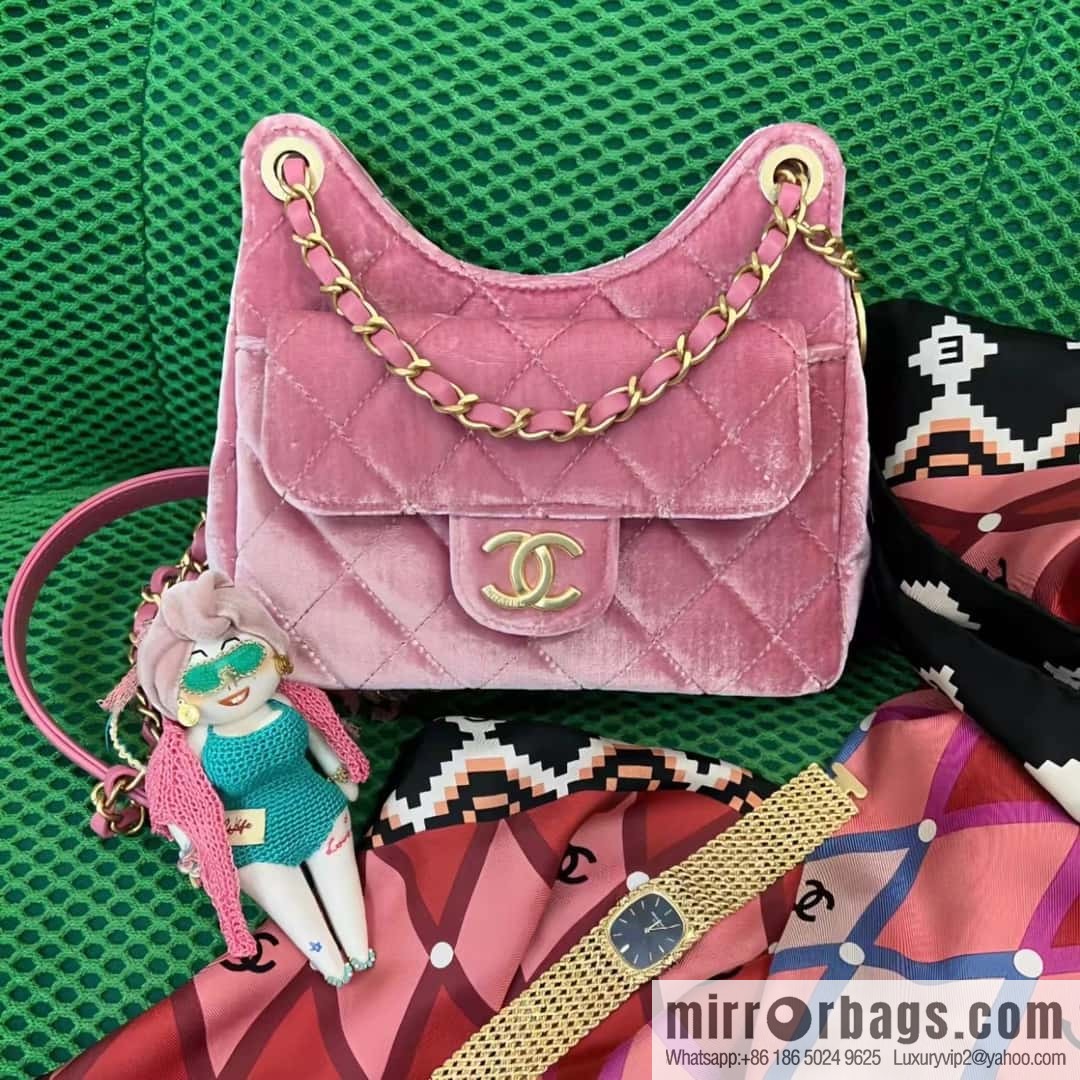 CHANEL 23B Velvet Tmall Genie AS4323 pink