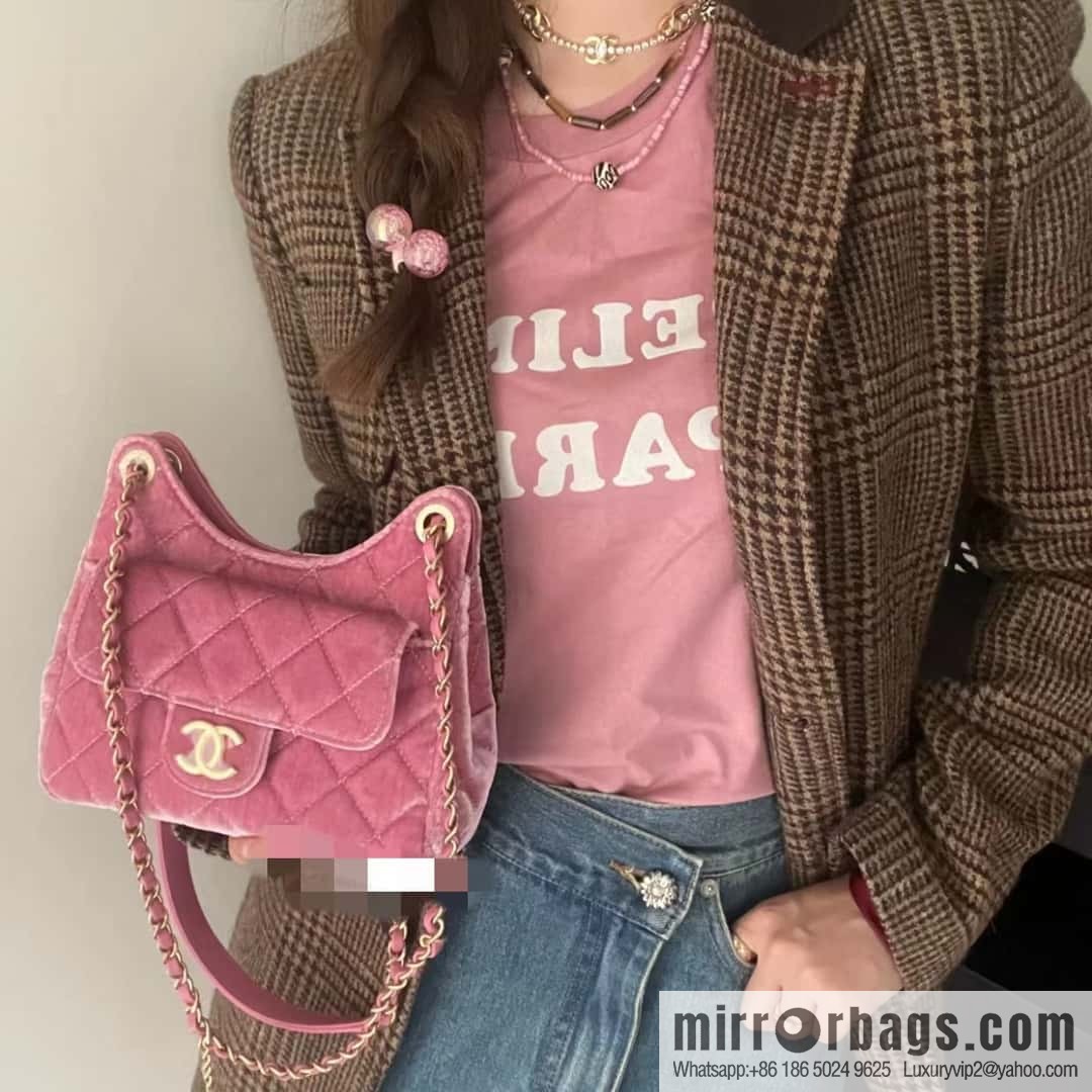 CHANEL 23B Velvet Tmall Genie AS4323 pink