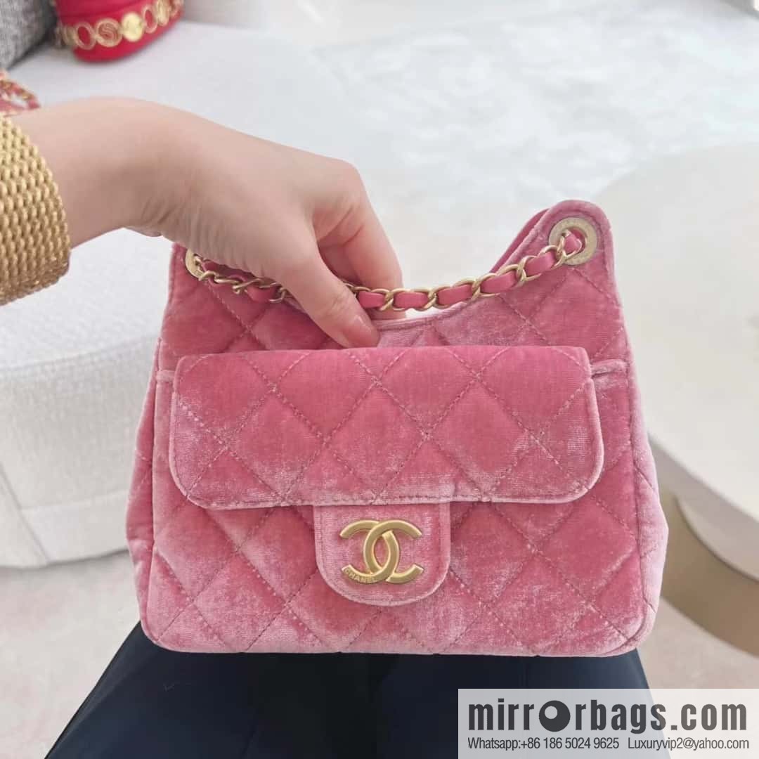 CHANEL 23B Velvet Tmall Genie AS4323 pink
