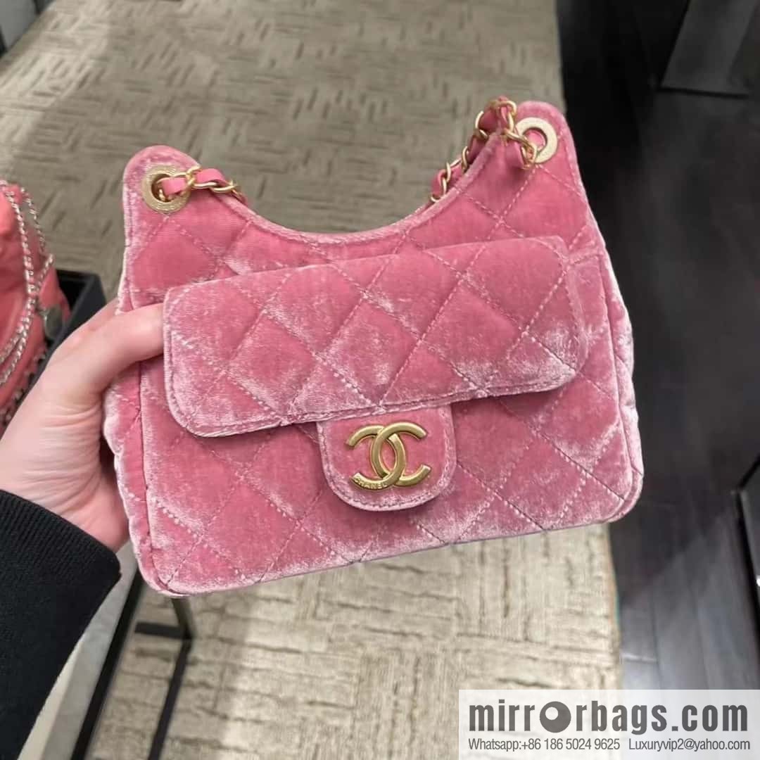 CHANEL 23B Velvet Tmall Genie AS4323 pink