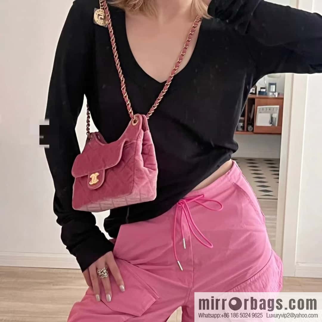 CHANEL 23B Velvet Tmall Genie AS4323 pink