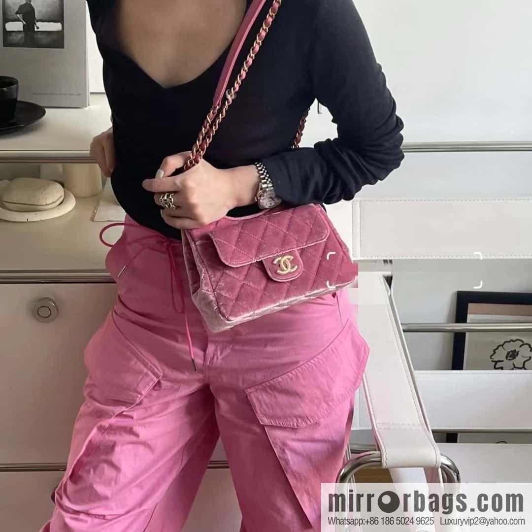 CHANEL 23B Velvet Tmall Genie AS4323 pink