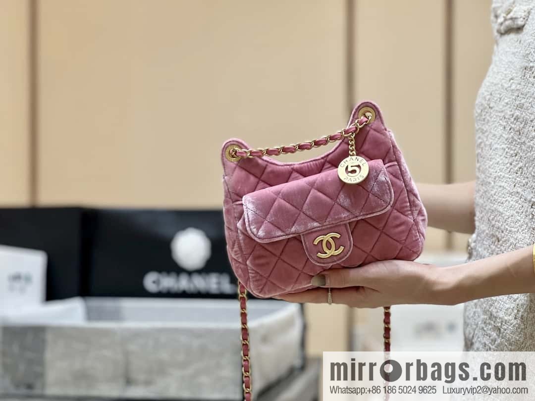 CHANEL 23B Velvet Tmall Genie AS4323 pink