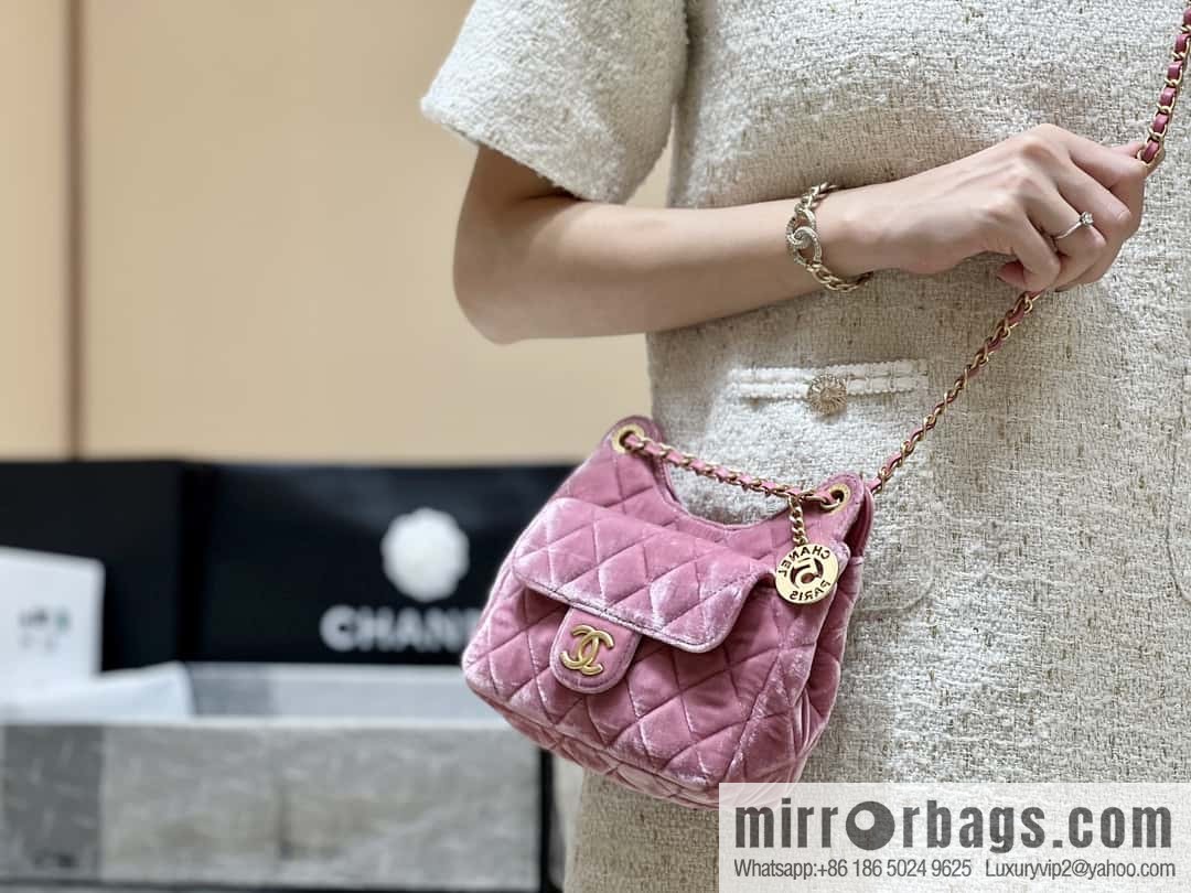 CHANEL 23B Velvet Tmall Genie AS4323 pink