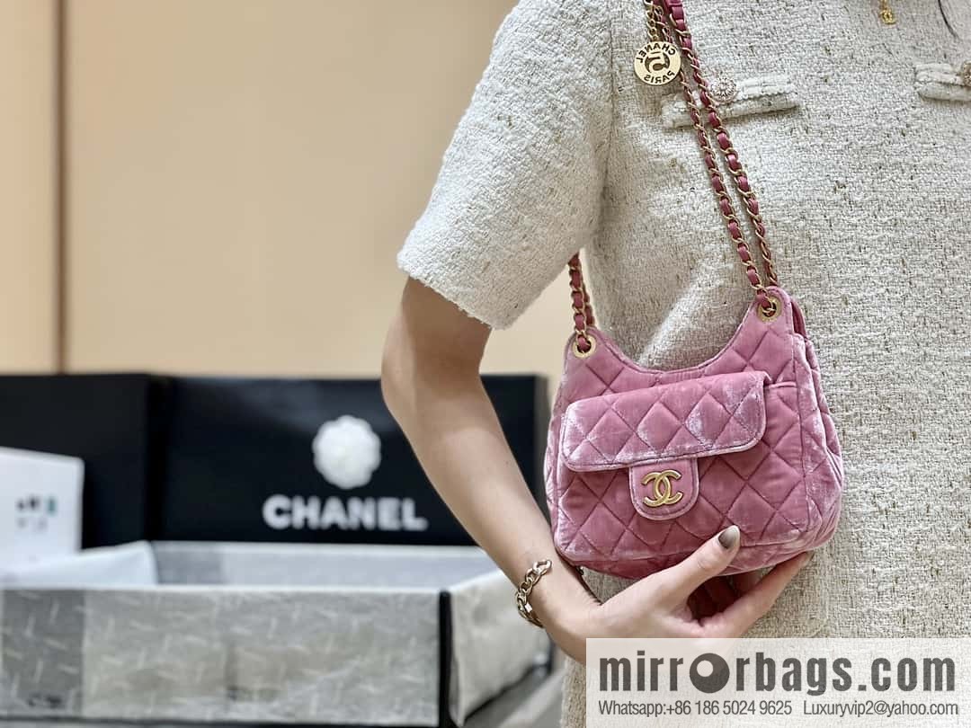 CHANEL 23B Velvet Tmall Genie AS4323 pink