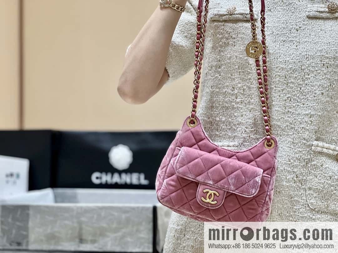 CHANEL 23B Velvet Tmall Genie AS4323 pink