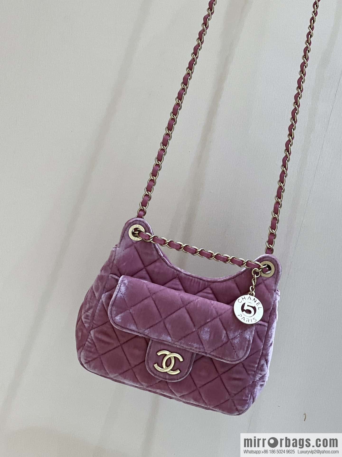 CHANEL 23B Velvet Tmall Genie AS4323 pink