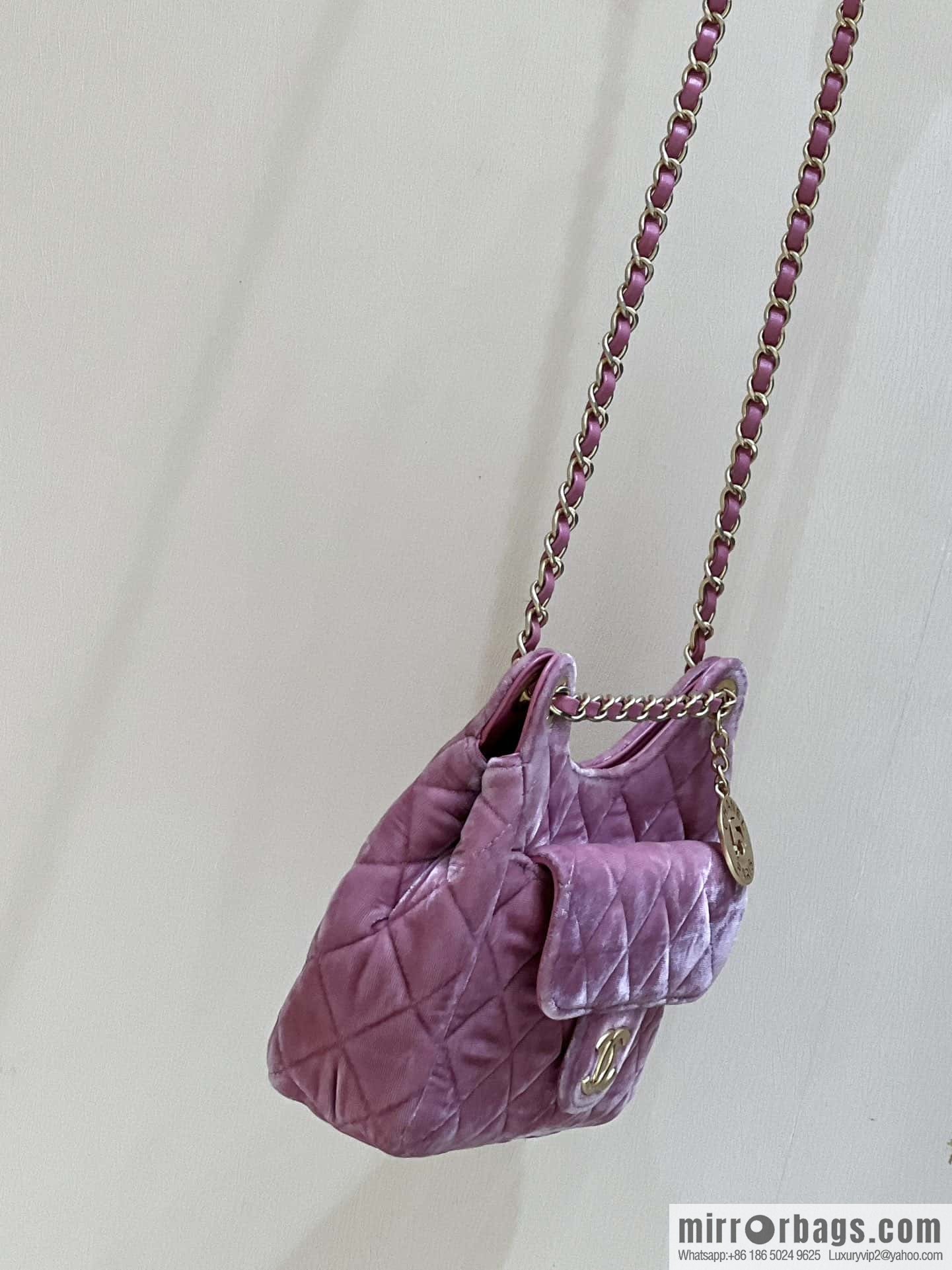 CHANEL 23B Velvet Tmall Genie AS4323 pink