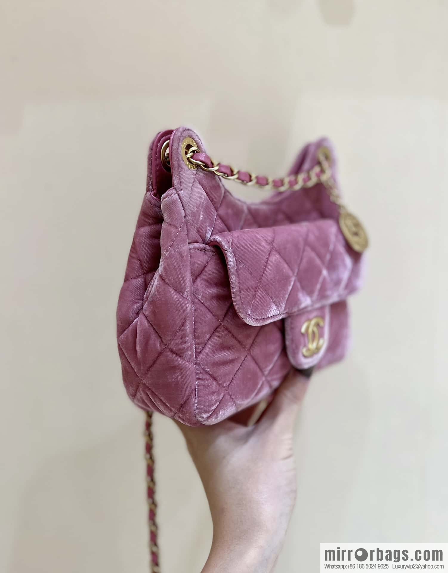 CHANEL 23B Velvet Tmall Genie AS4323 pink