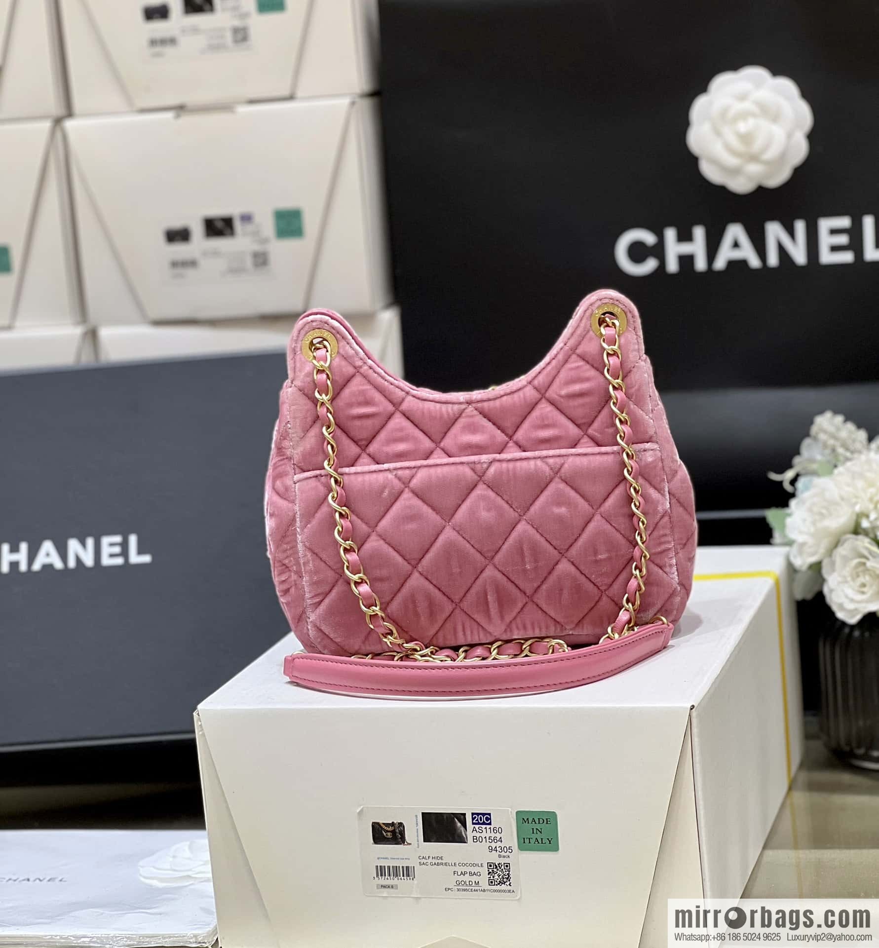 CHANEL 23B Velvet Tmall Genie AS4323 pink