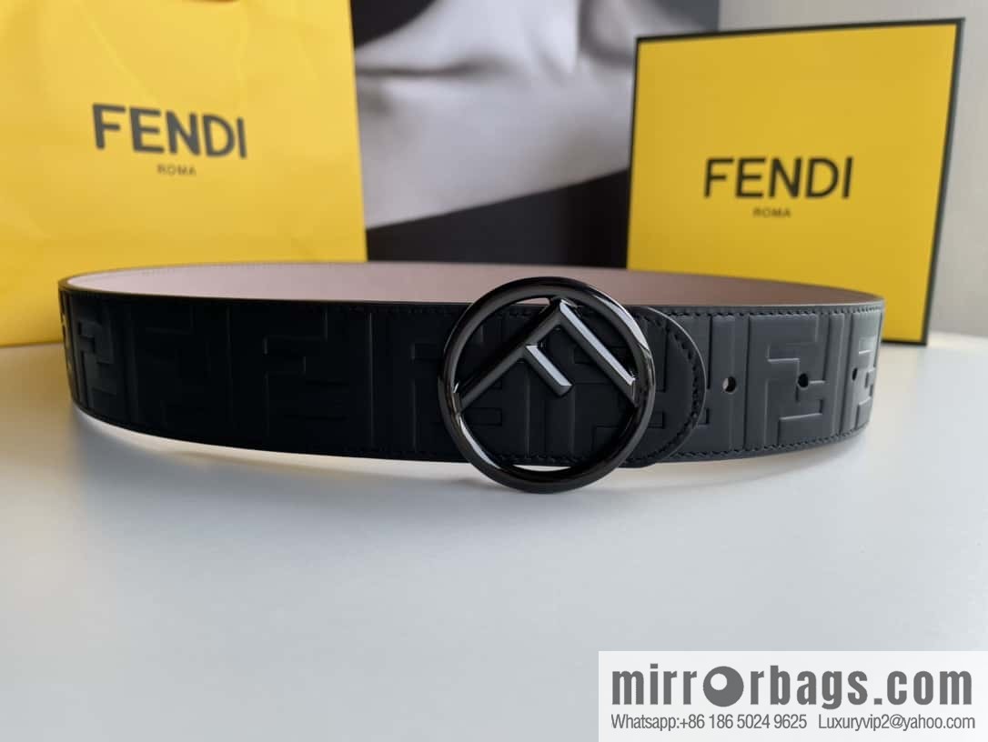 FENDI Fendi with F is Fendi logo shape buckle print belt 4.0 cm