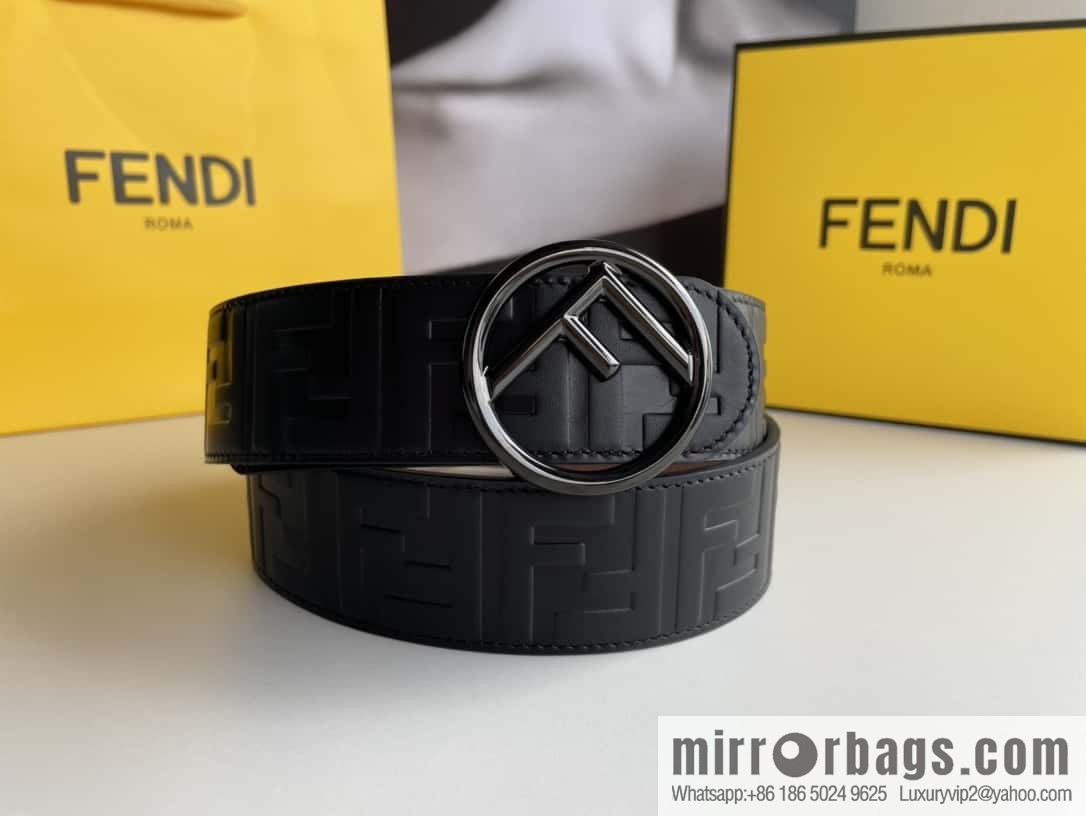 FENDI Fendi with F is Fendi logo shape buckle print belt 4.0 cm