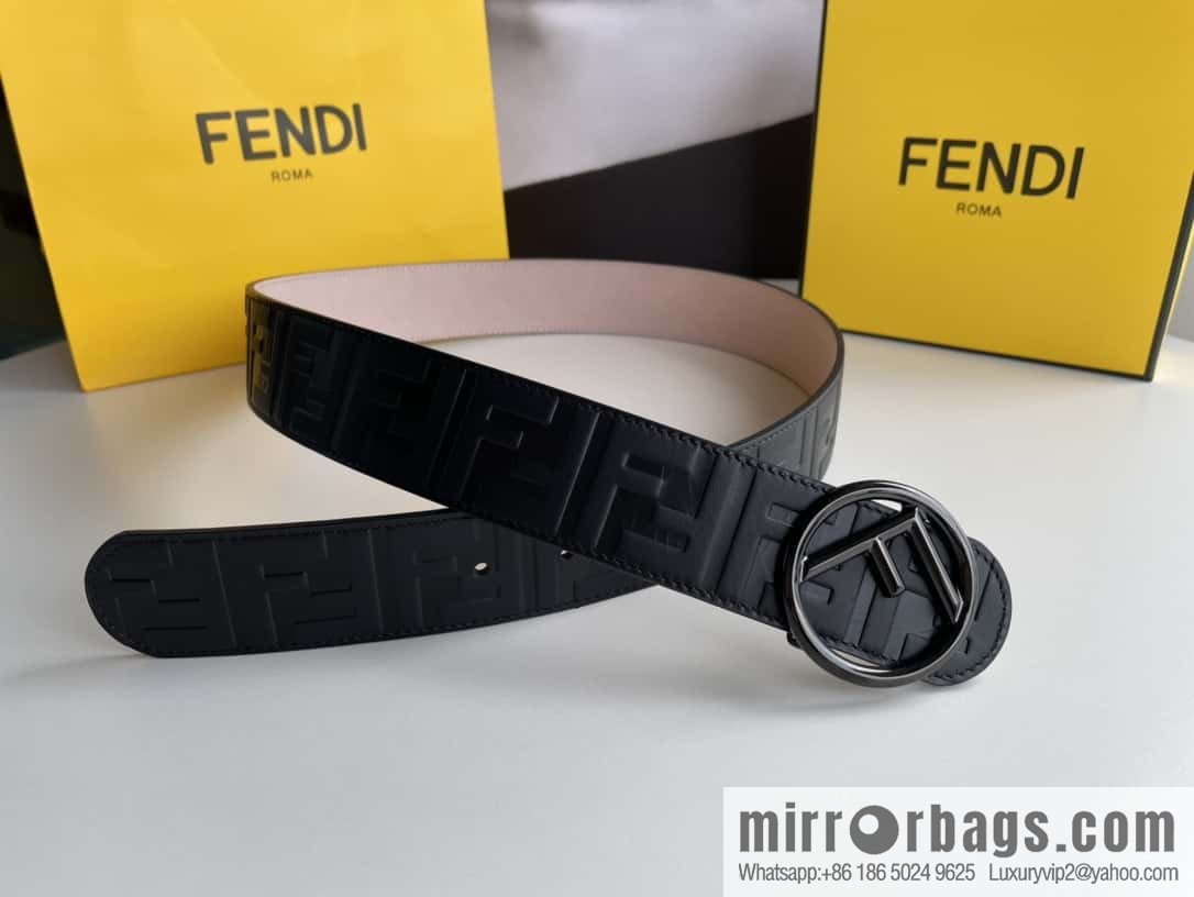 FENDI Fendi with F is Fendi logo shape buckle print belt 4.0 cm