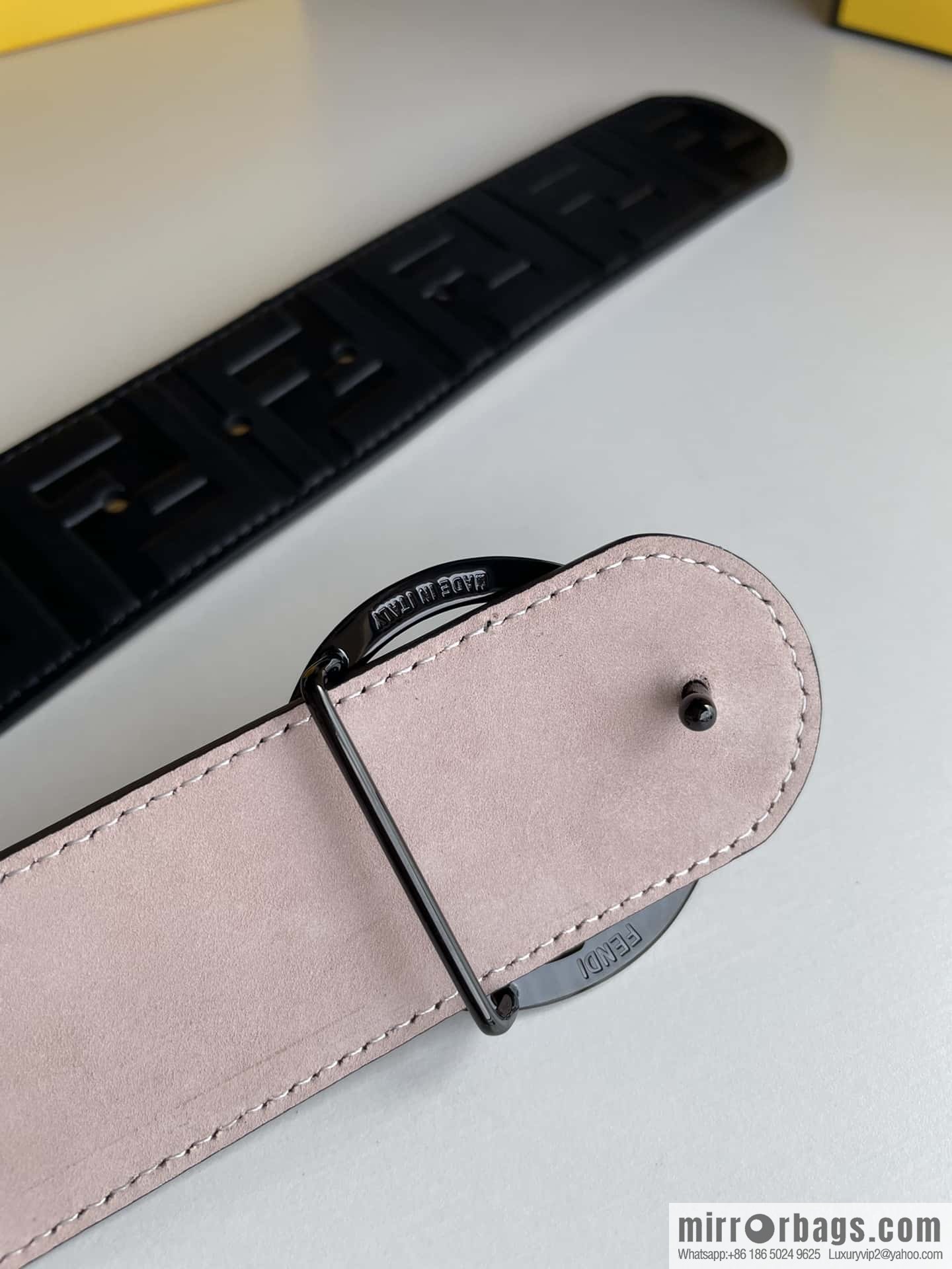 FENDI Fendi with F is Fendi logo shape buckle print belt 4.0 cm