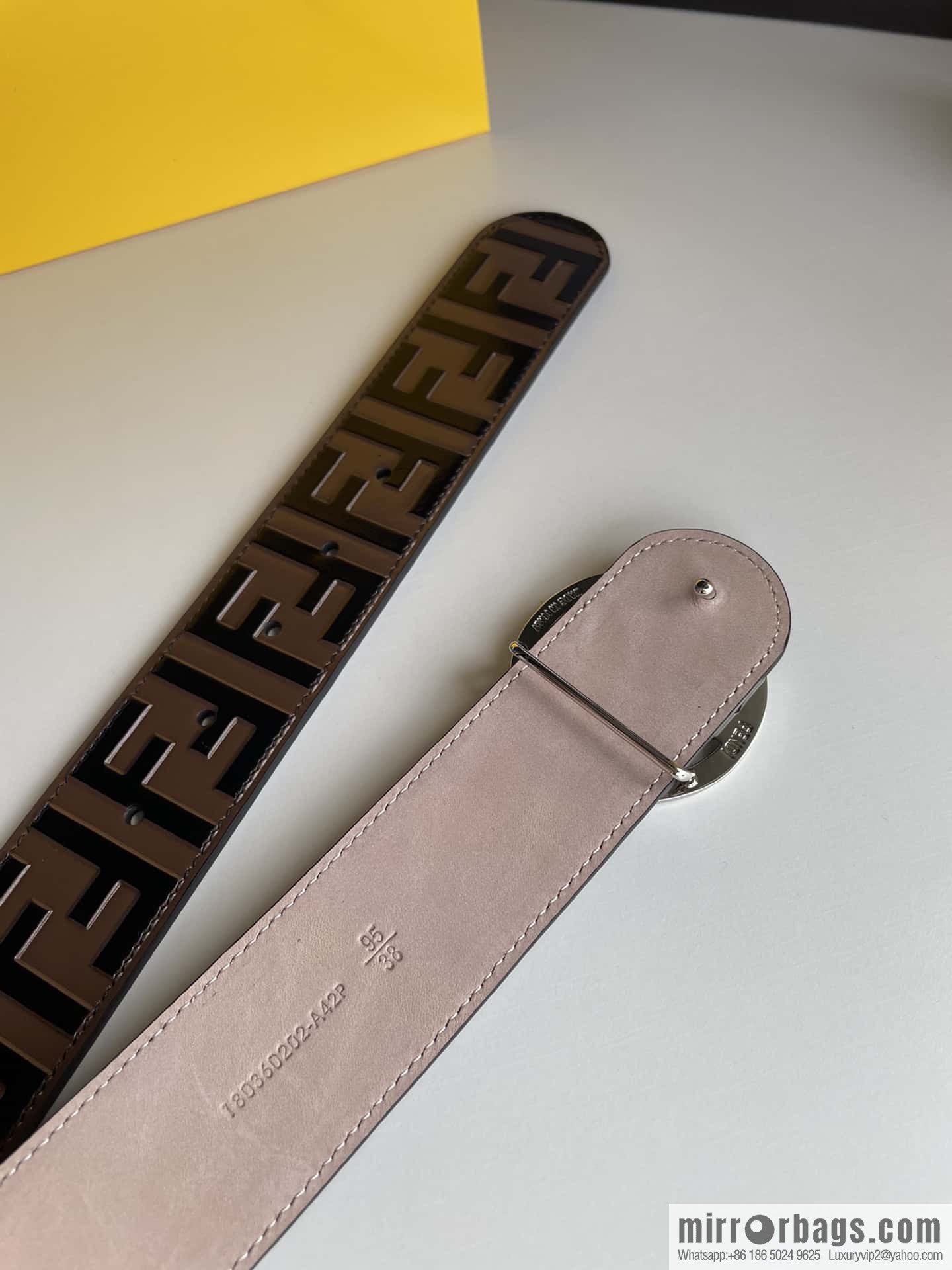FENDI Fendi with F is Fendi logo shape buckle print belt 4.0 cm