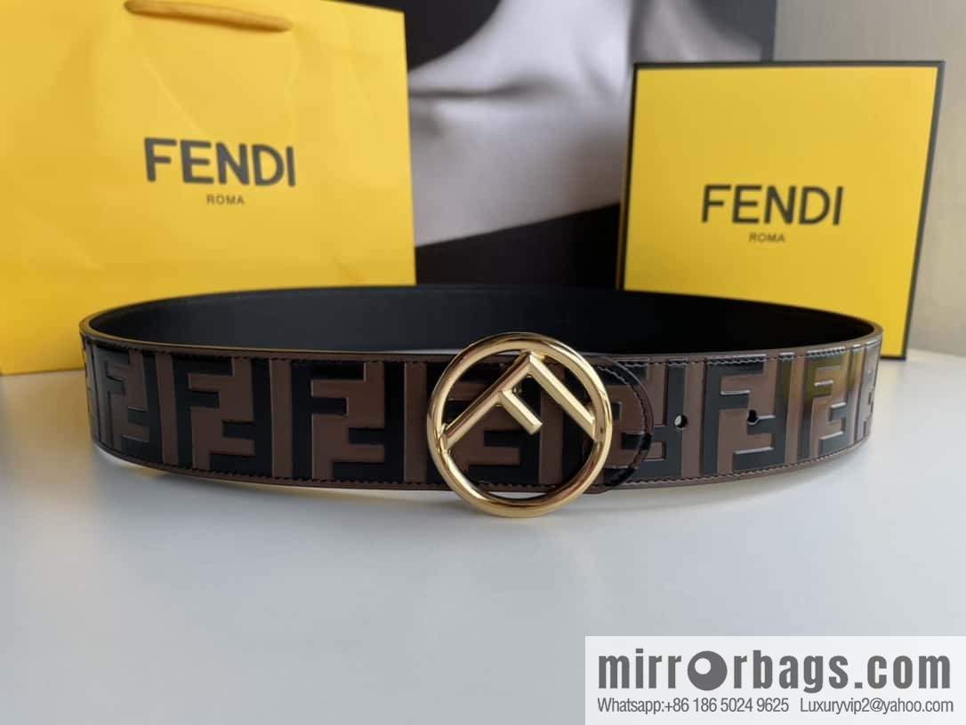FENDI Fendi with F is Fendi logo shape buckle print belt 4.0 cm