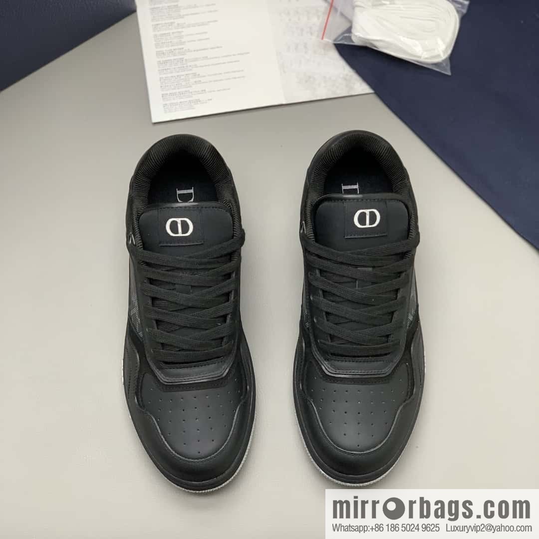 DIOR Dior B27 low-top sneakers with beige and black Oblique print inlay on the side