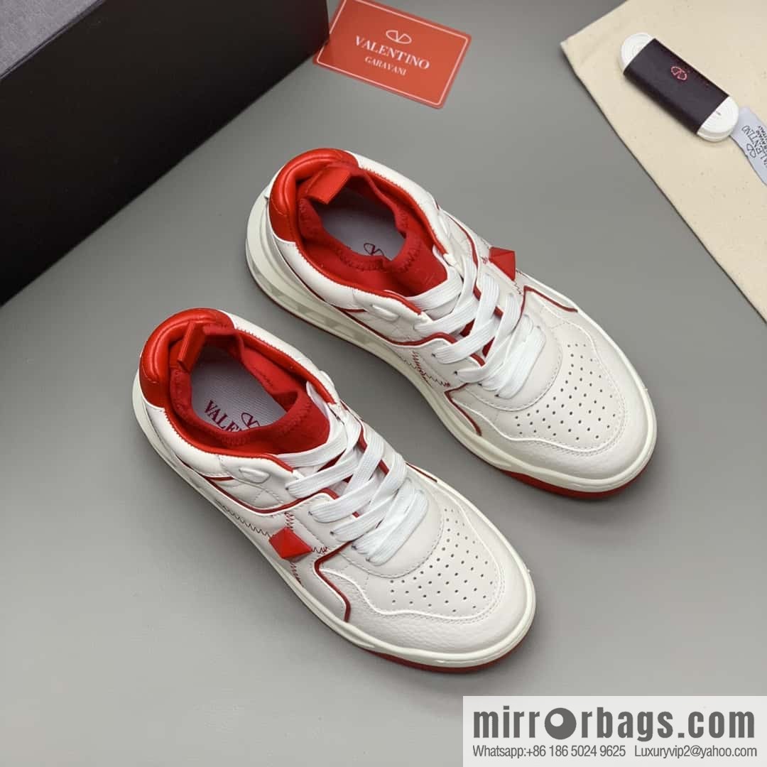 VALENTINO Valentino, cowhide, large rivets VLTN screen-printed logo, couple's low-top sneakers