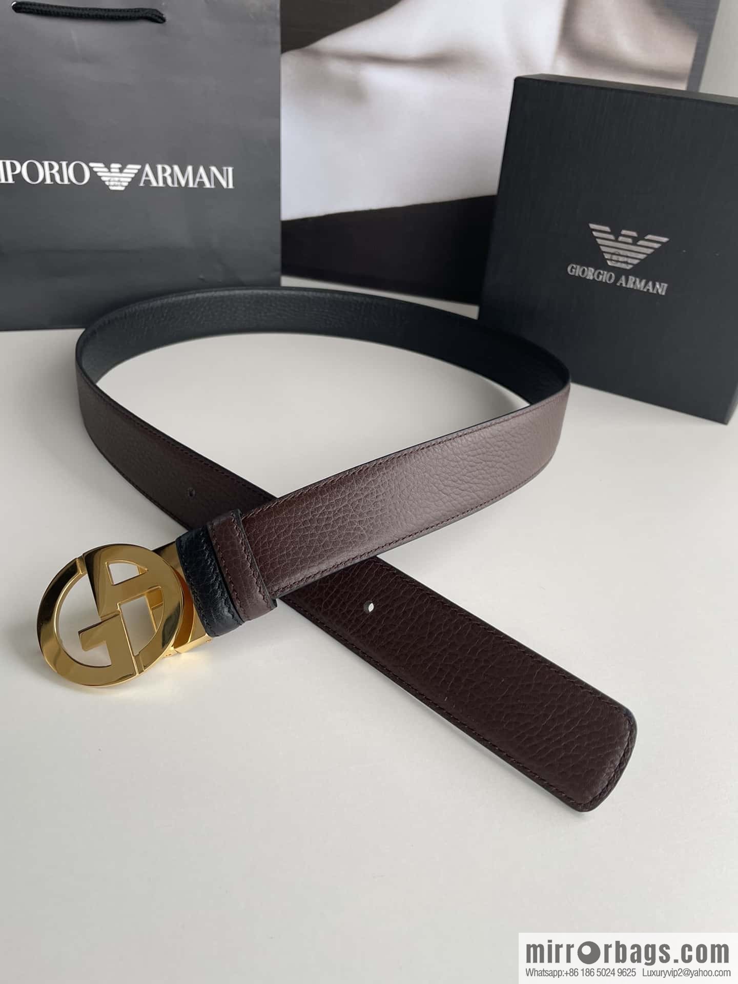 Giorgio Armani (Italy) Men's belt width 3.5cm