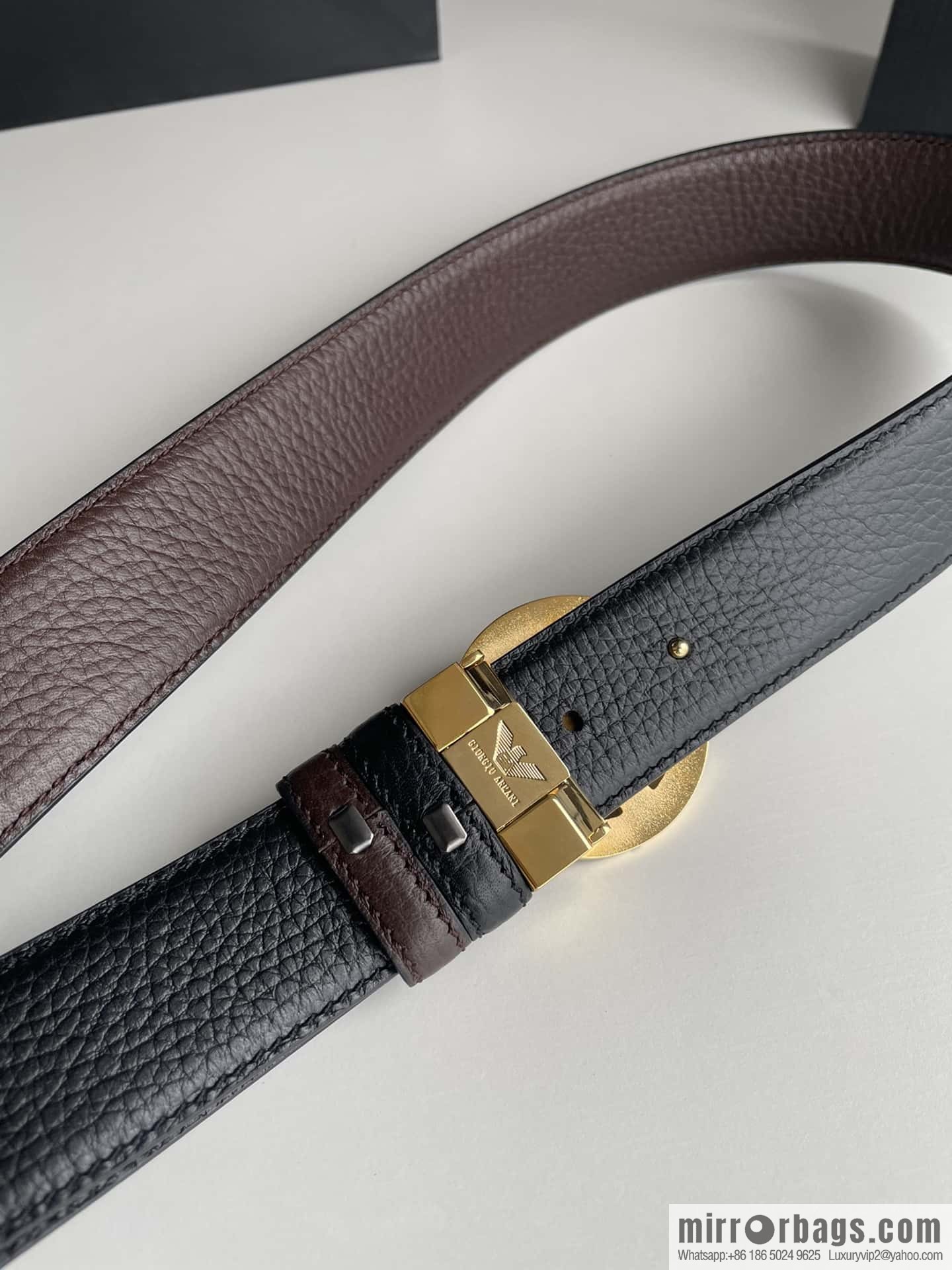 Giorgio Armani (Italy) Men's belt width 3.5cm