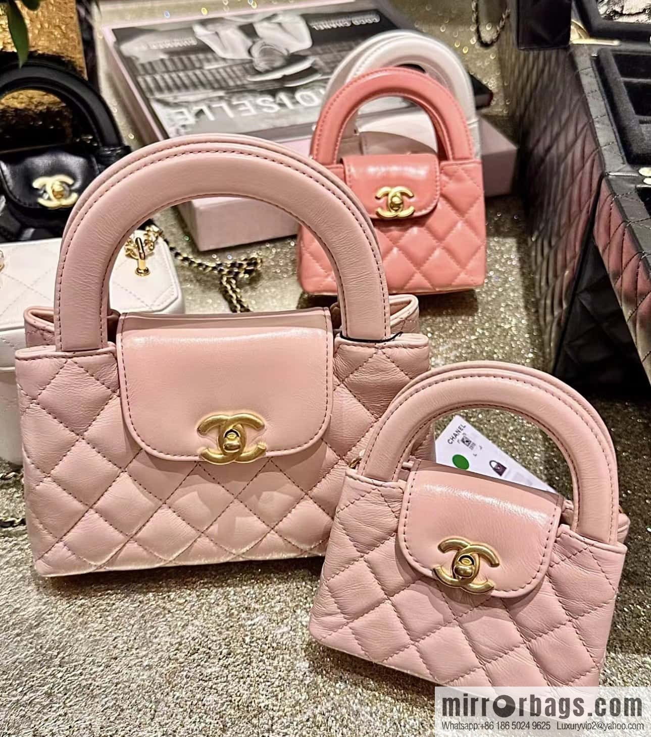 CHANEL 23K autumn and winter series Kelly bag AS4416 pink