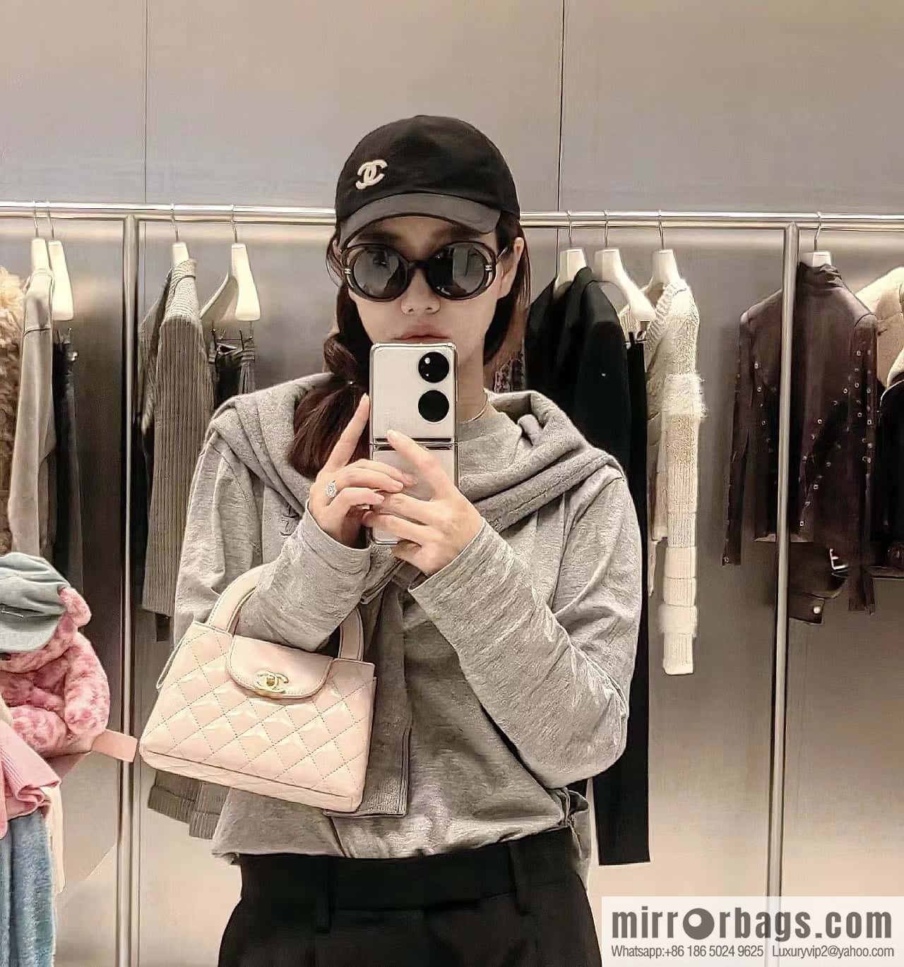CHANEL 23K autumn and winter series Kelly bag AS4416 pink
