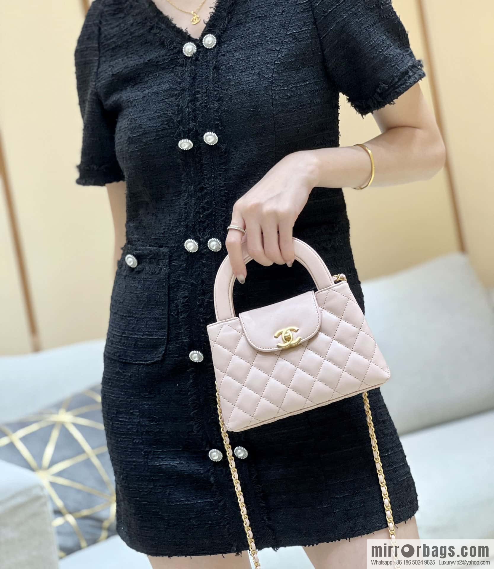 CHANEL 23K autumn and winter series Kelly bag AS4416 pink