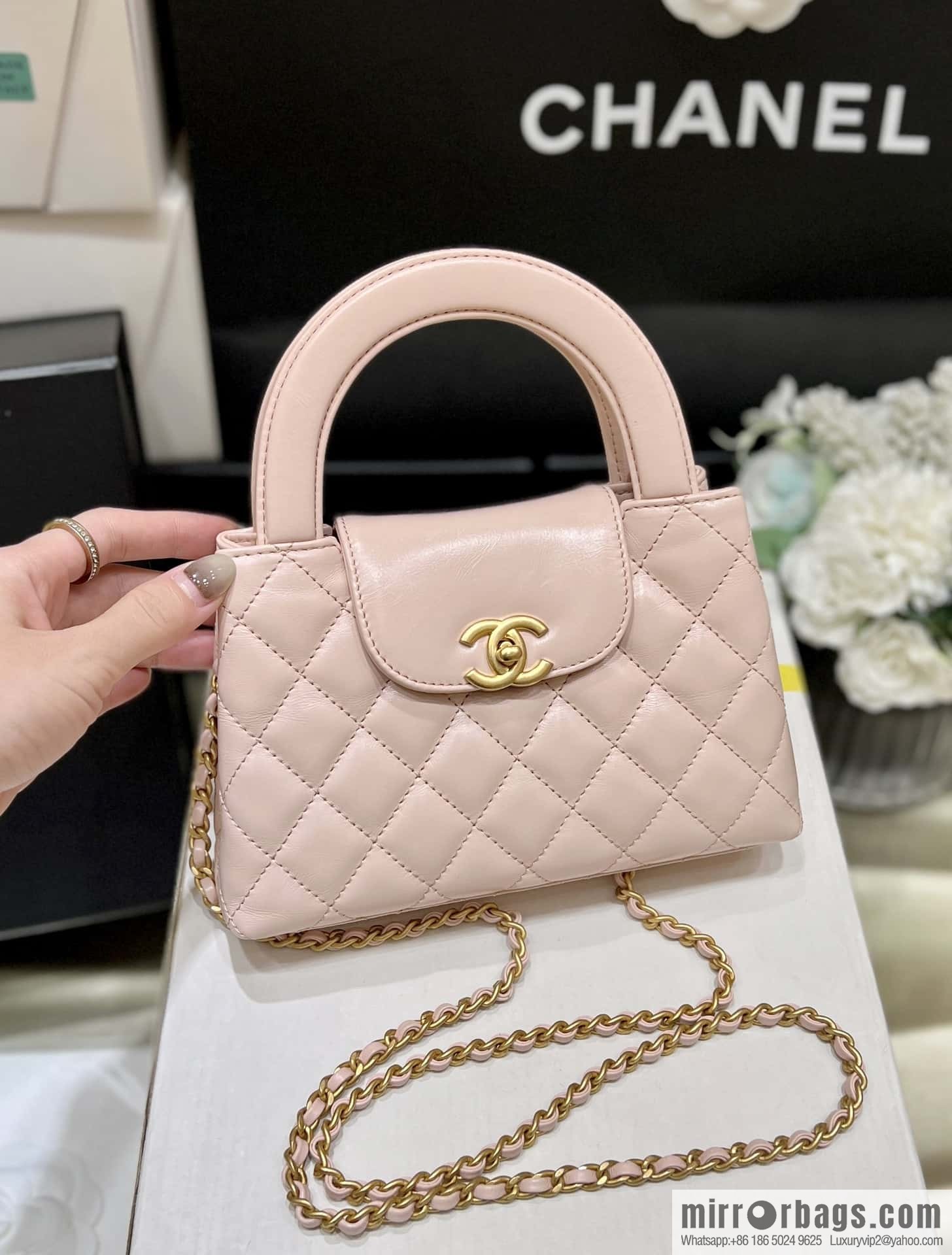 CHANEL 23K autumn and winter series Kelly bag AS4416 pink
