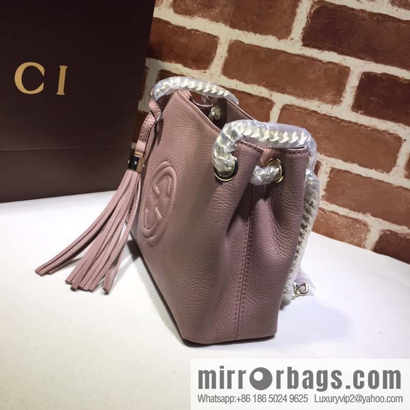 Gucci Soho shoulder backpack 387043 nude powder