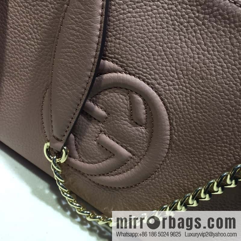 Gucci Soho shoulder backpack 387043 nude powder