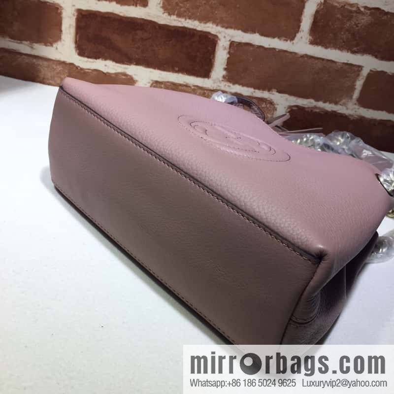 Gucci Soho shoulder backpack 387043 nude powder