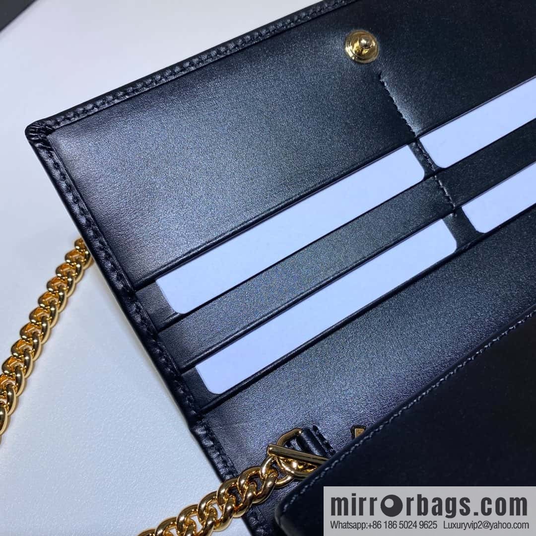 Gucci Horsebit 1955 series chain bag 621892 black leather