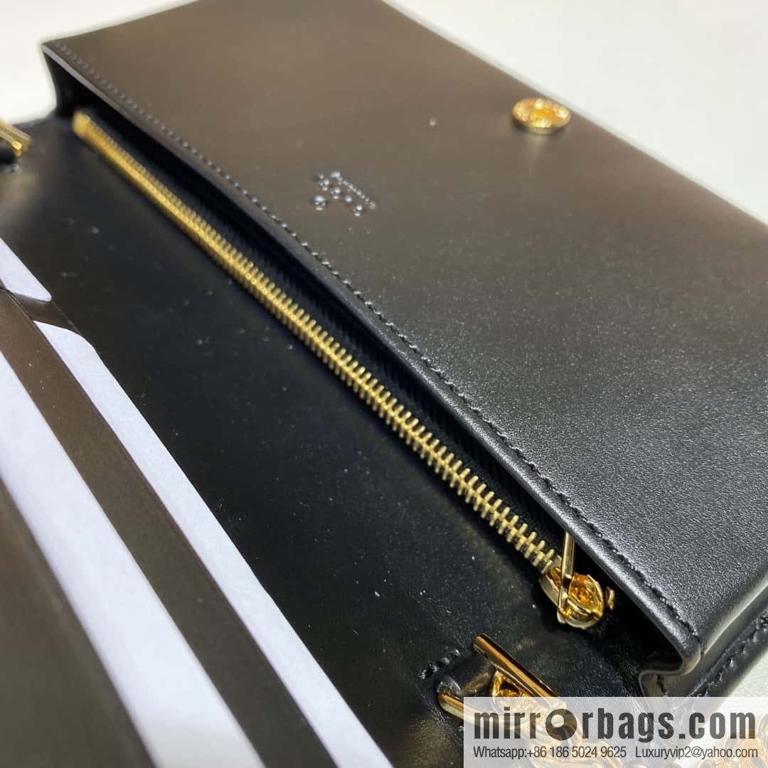 Gucci Horsebit 1955 series chain bag 621892 black leather