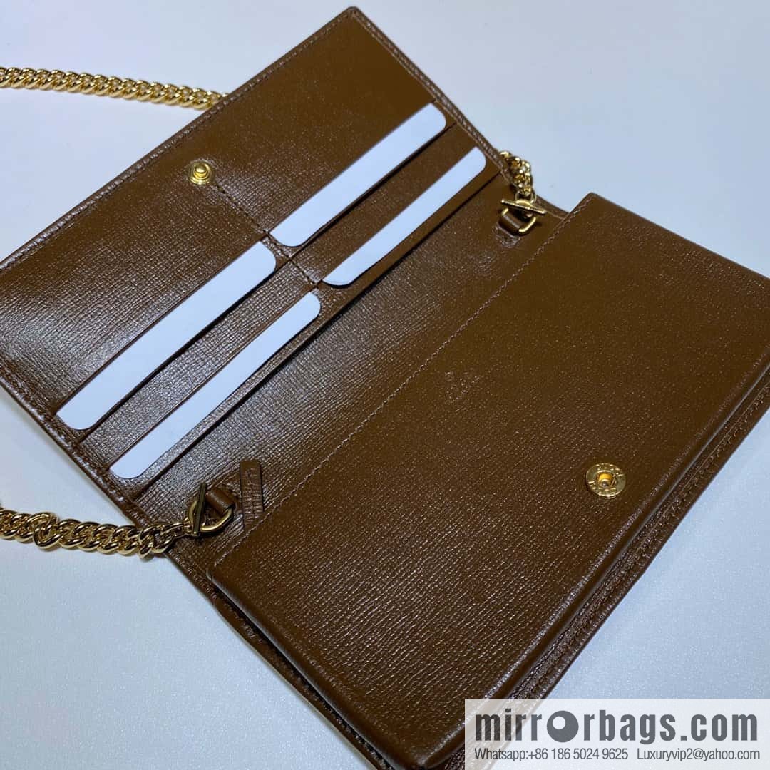 Gucci Horsebit 1955 series chain bag 621892 brown PVC/brown
