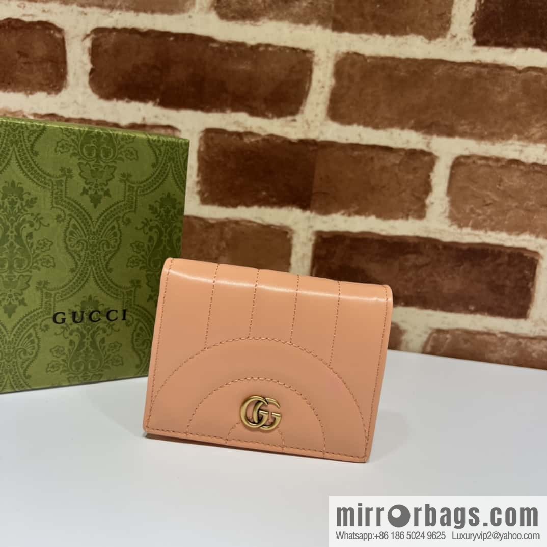 GUCCI GG Marmont series card holder 466492 sunset orange
