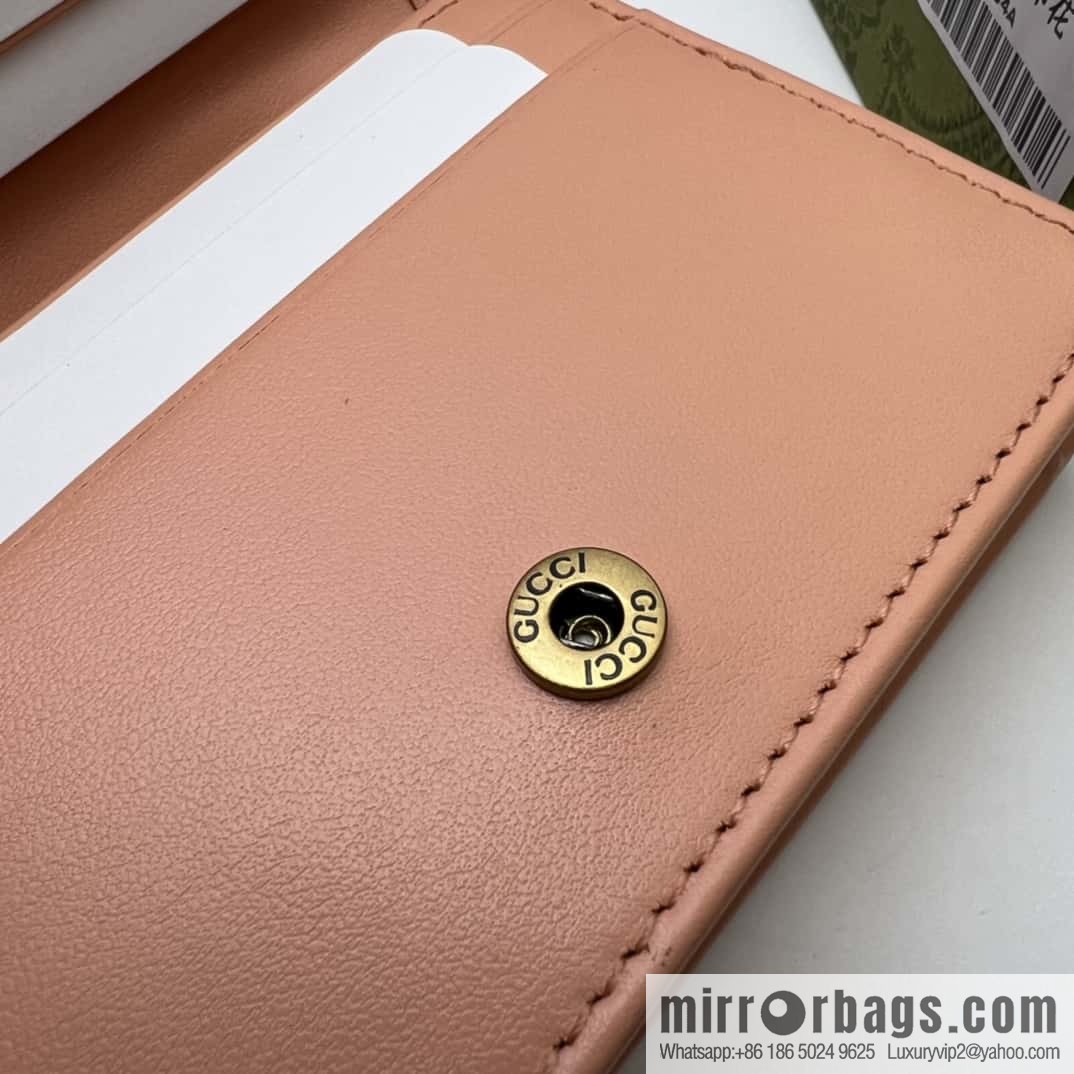 GUCCI GG Marmont series card holder 466492 sunset orange