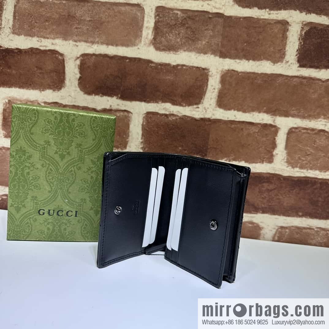 GUCCI GG Marmont series card holder 466492 gr patent leather