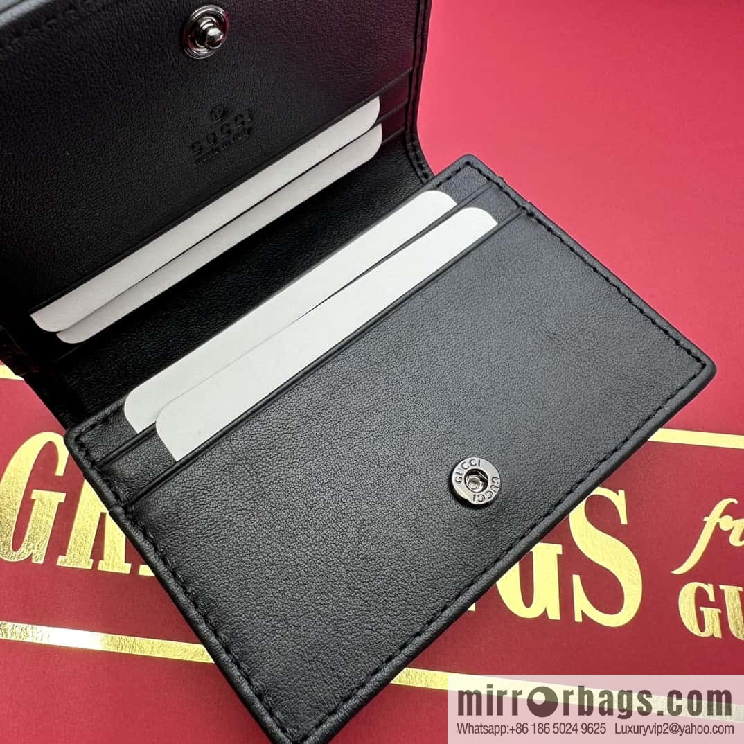 GUCCI GG Marmont series card holder 466492 gr patent leather