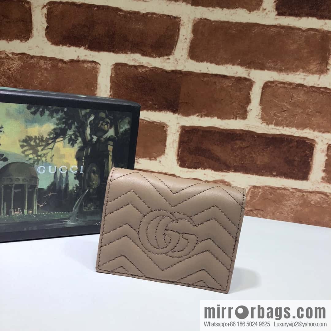 GUCCI GG Marmont series card holder 466492 milk tea
